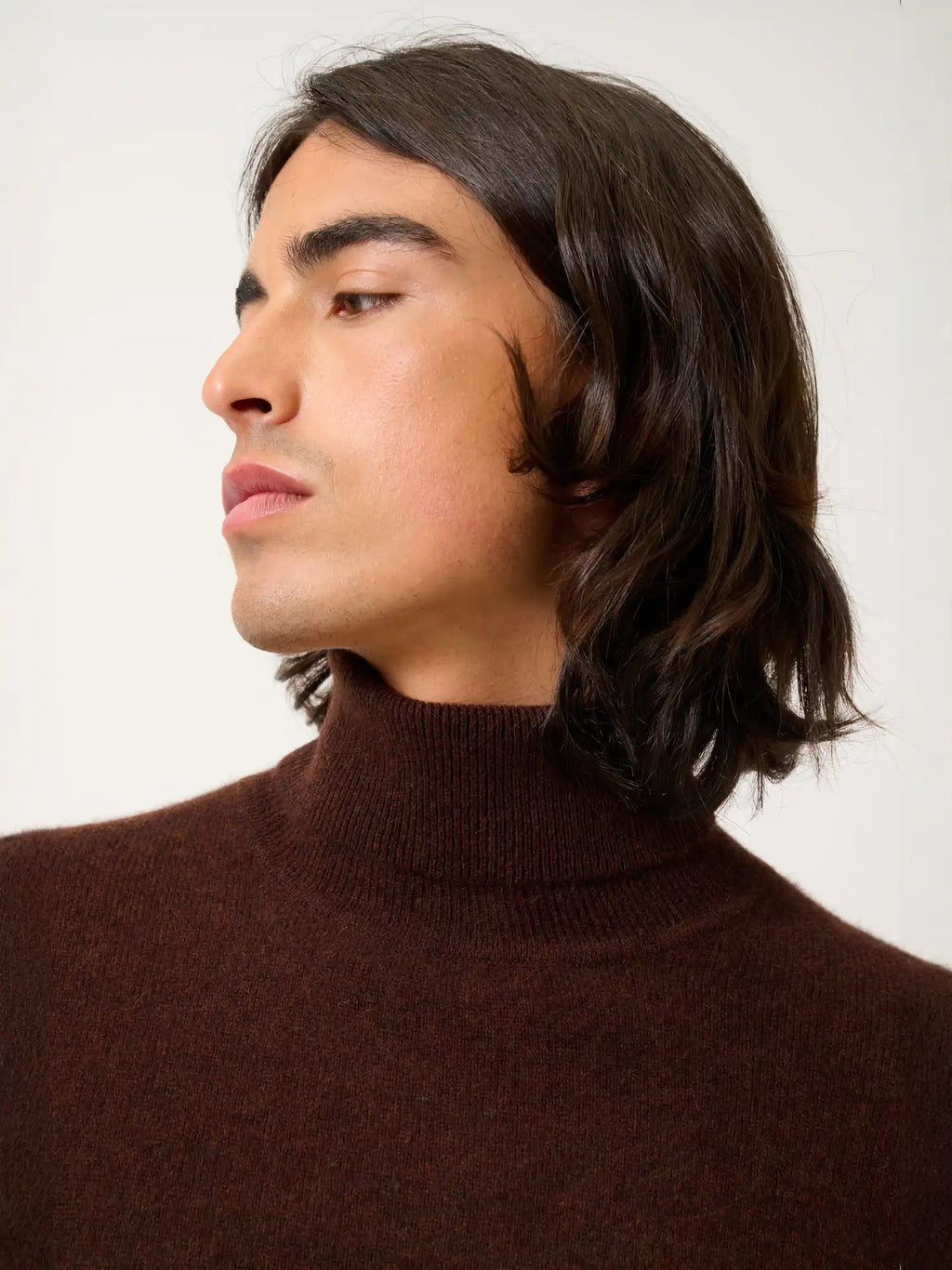 BANGE Pullover Rollkragen Kaffeebraun