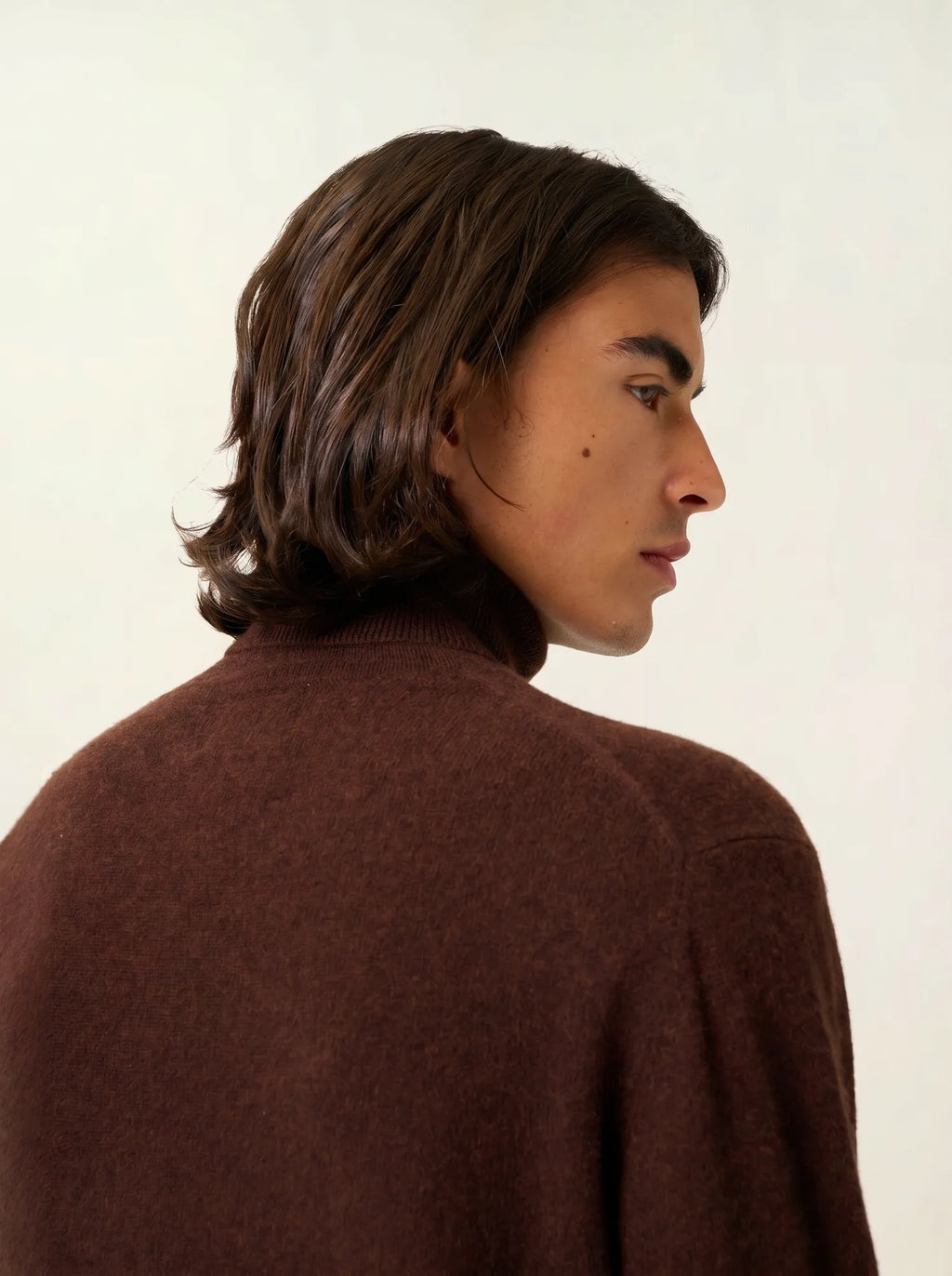 BANGE Pullover Rollkragen Kaffeebraun