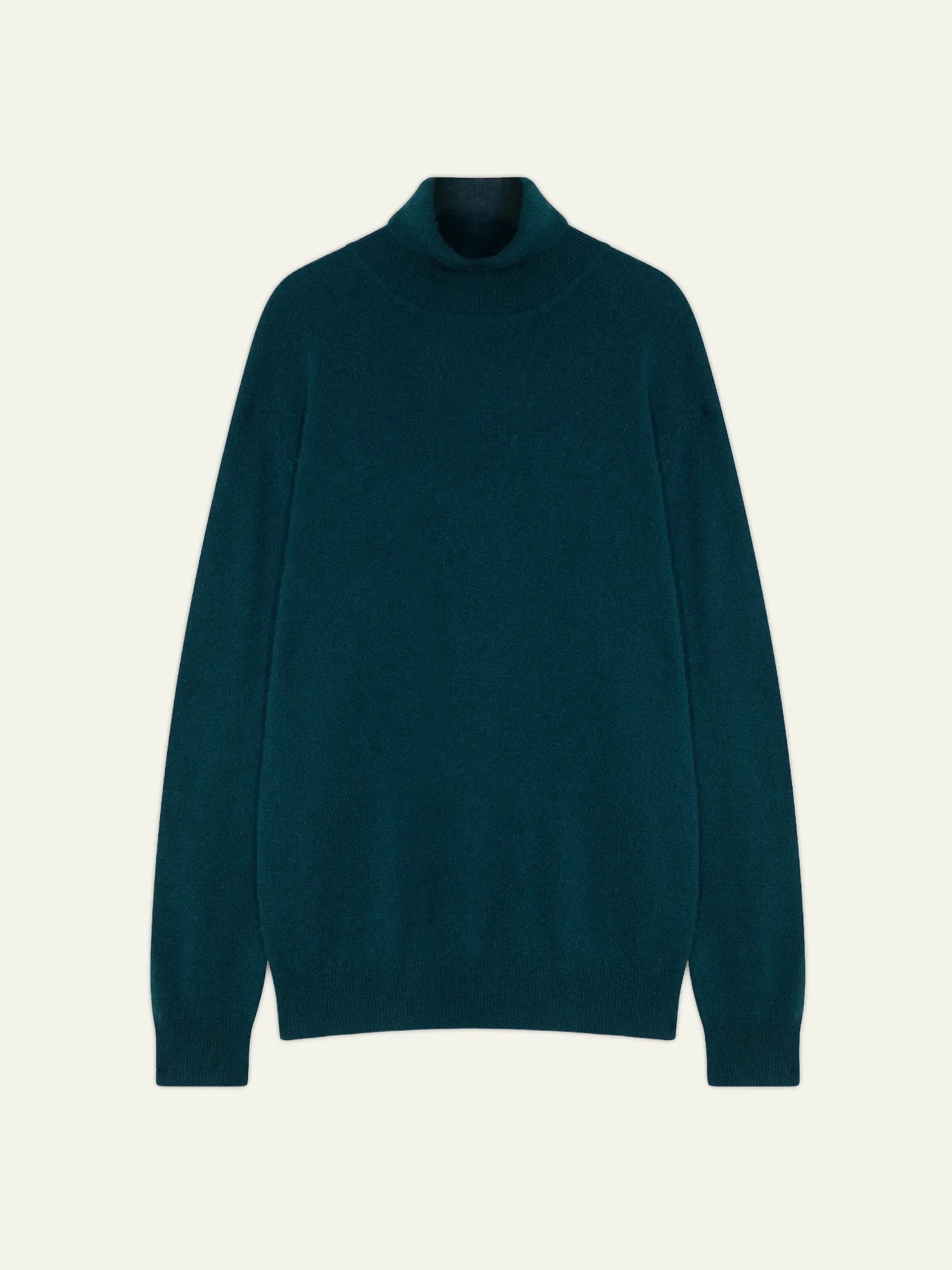 BANGE pull col roulé vert canard