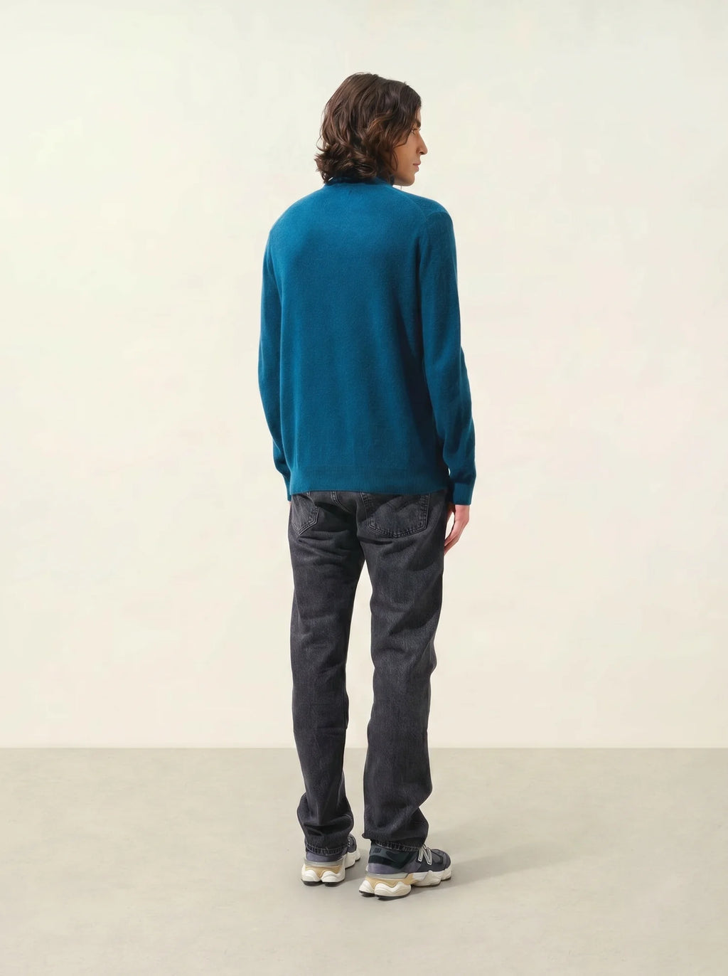 BANGE pull col roulé vert canard