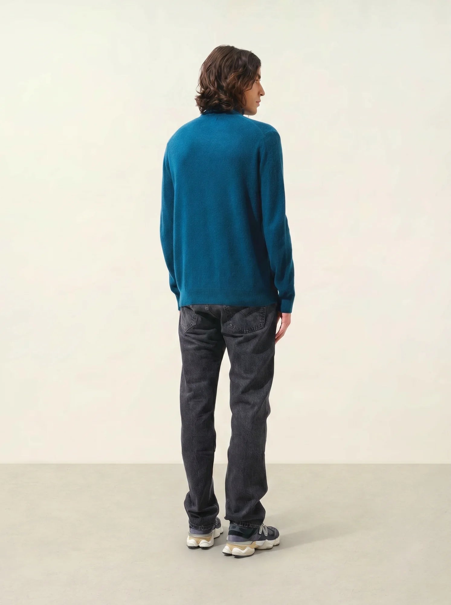 BANGE pull col roulé vert canard