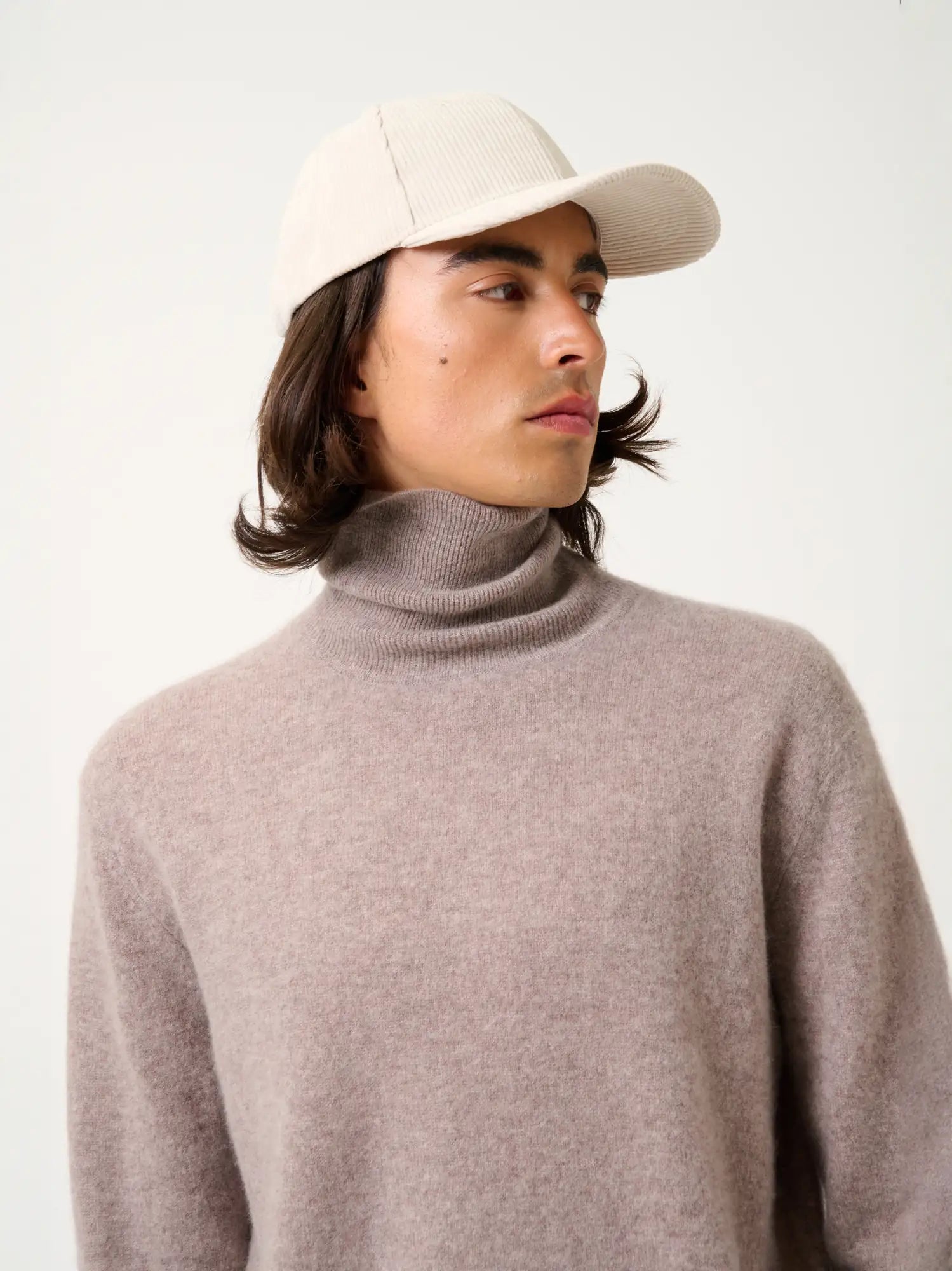 BANGE pull col roulé caribou chiné
