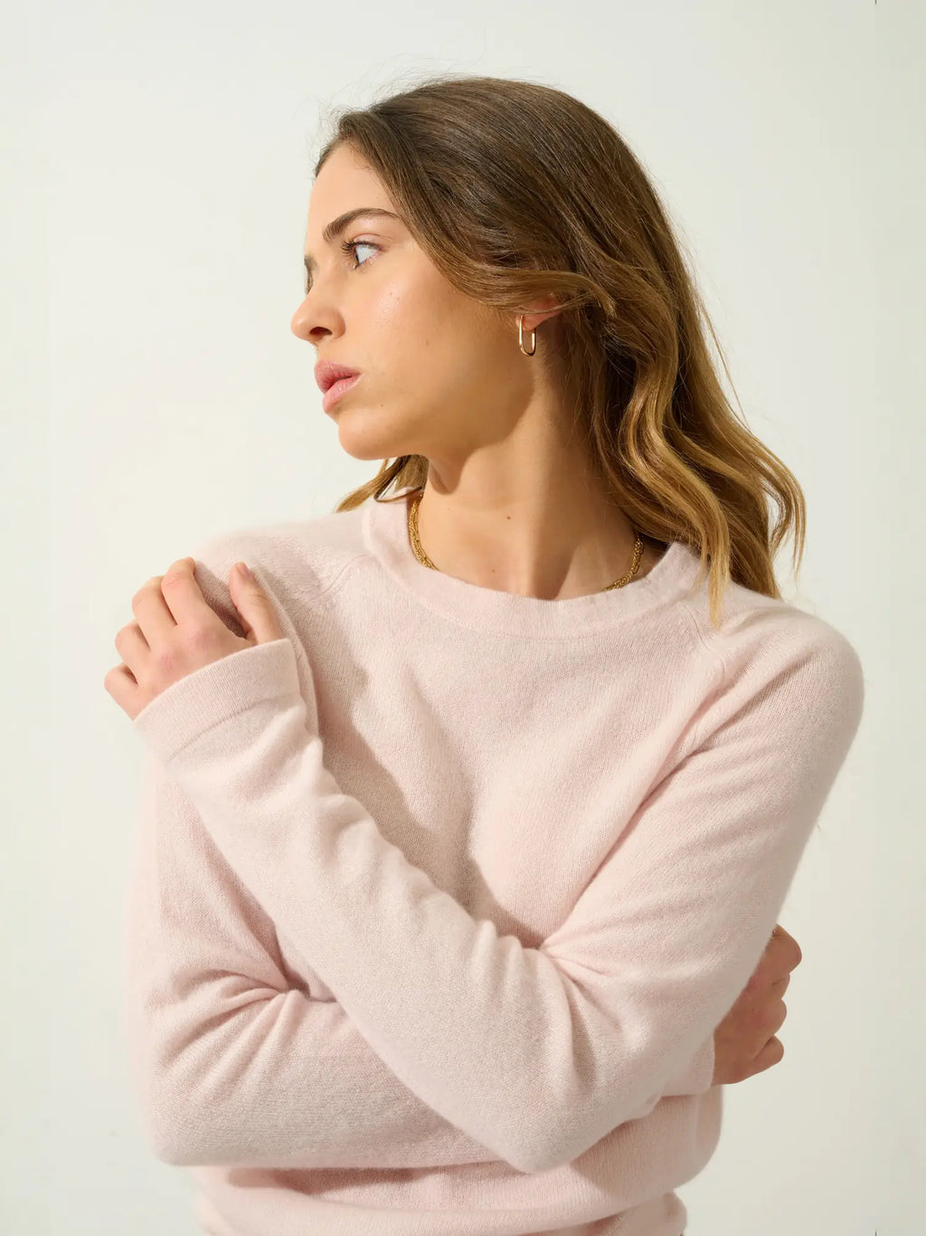 ECRIN pull col rond poudre