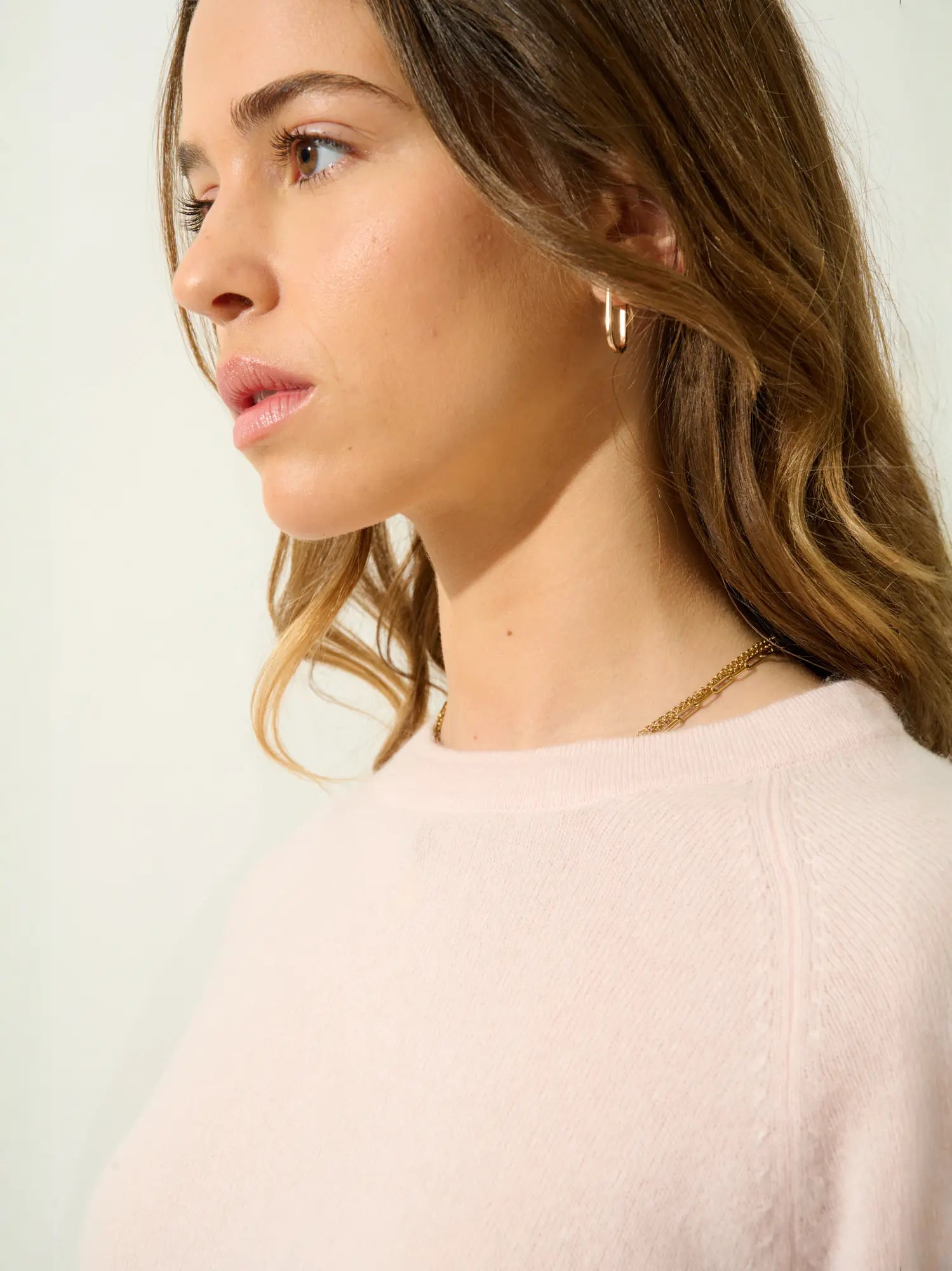 ECRIN pull col rond poudre