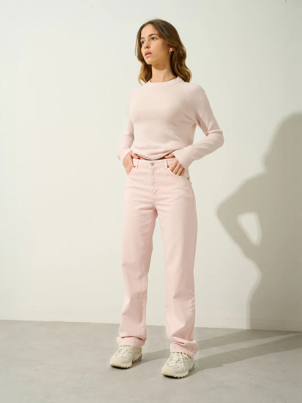 ECRIN pull col rond poudre