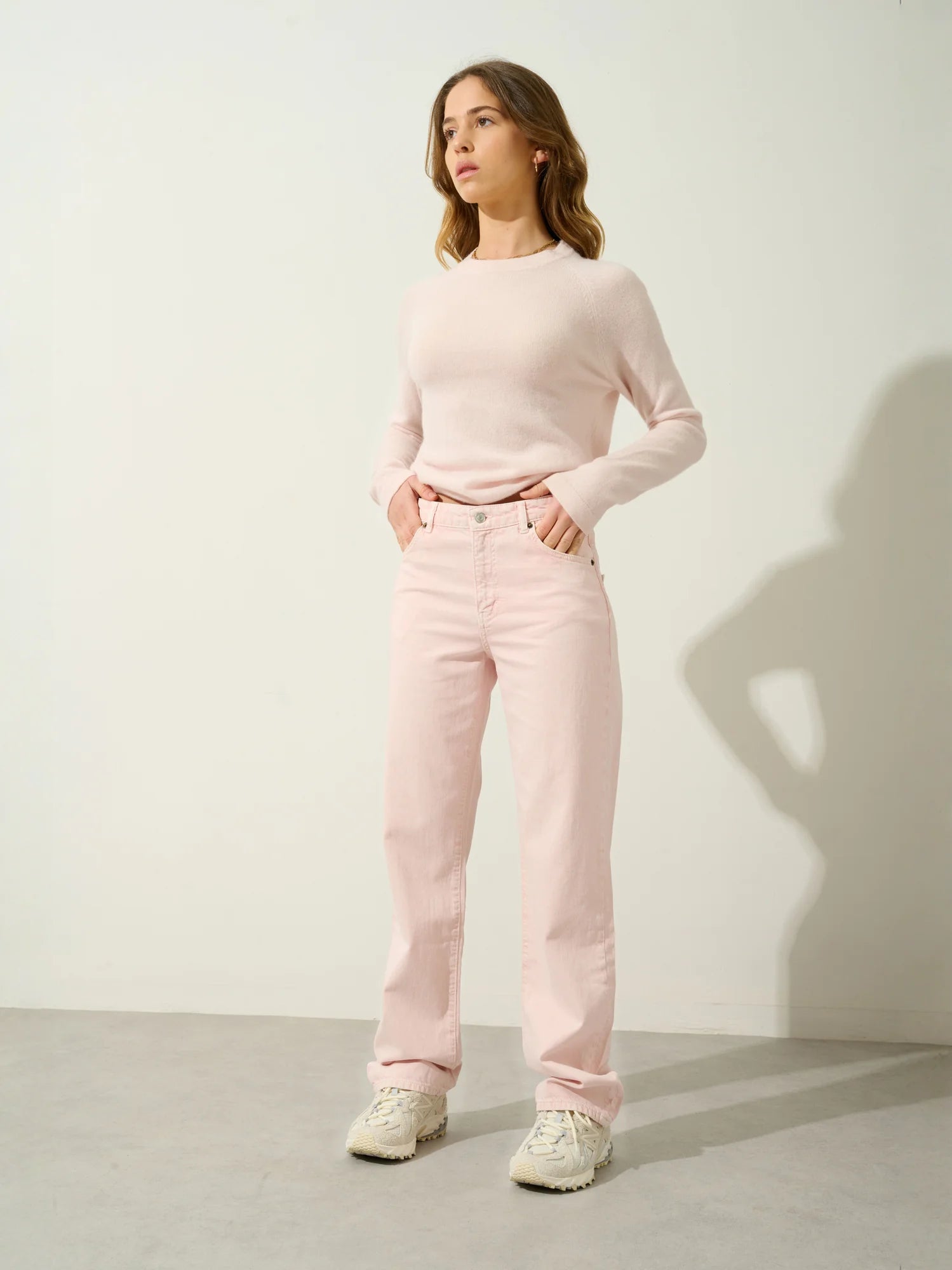 ECRIN pull col rond poudre
