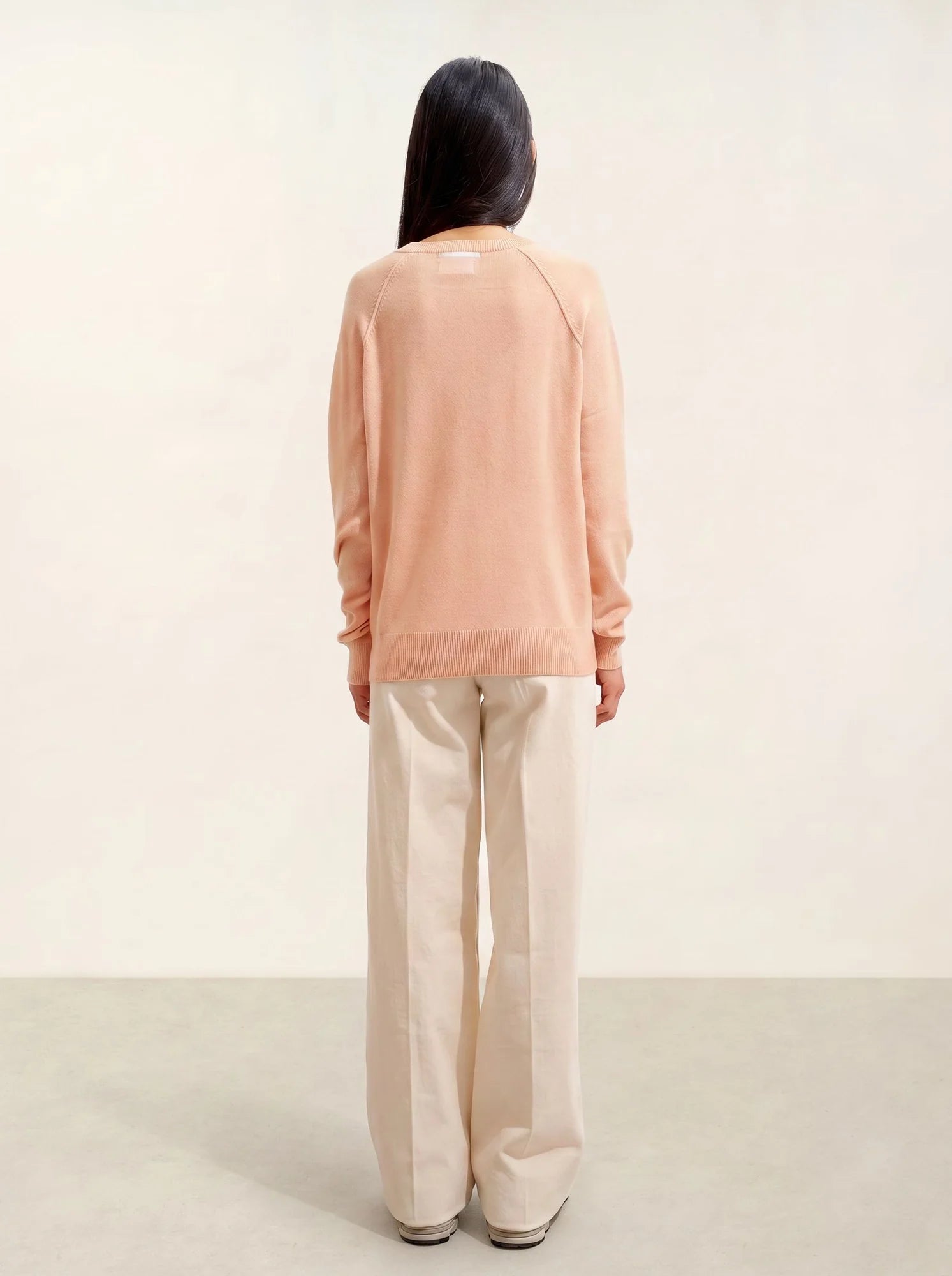 GIUSALET sweater v-neck beige