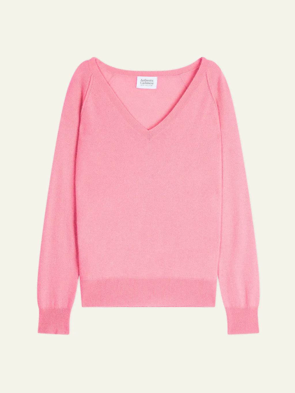 GIUSALET Pullover V-Ausschnitt Kaugummirosa
