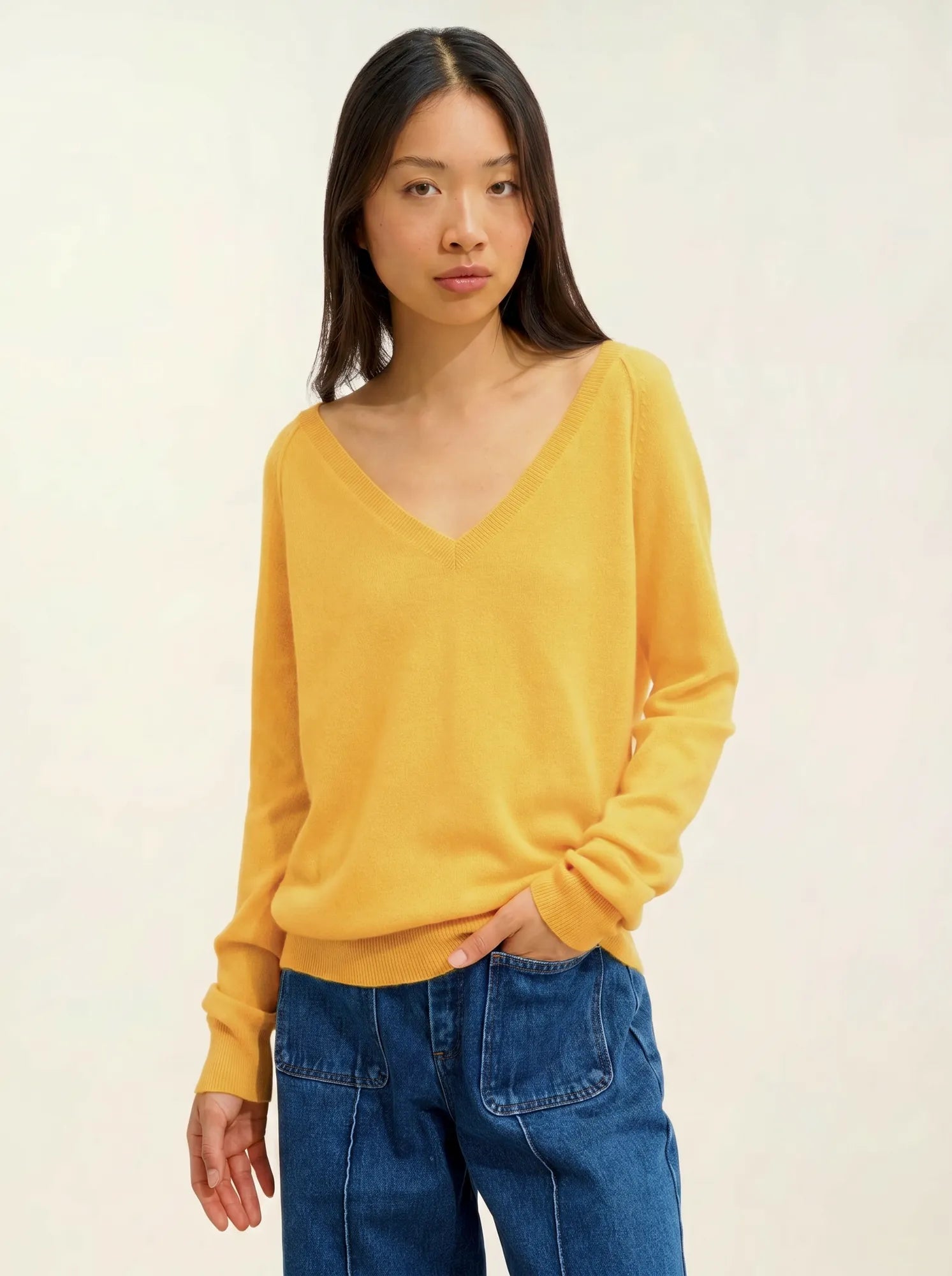 GIUSALET sweater v-neck loquat