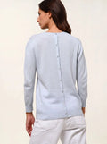 ESTARIS Sweater Crew Neck Buttoned Back Frost