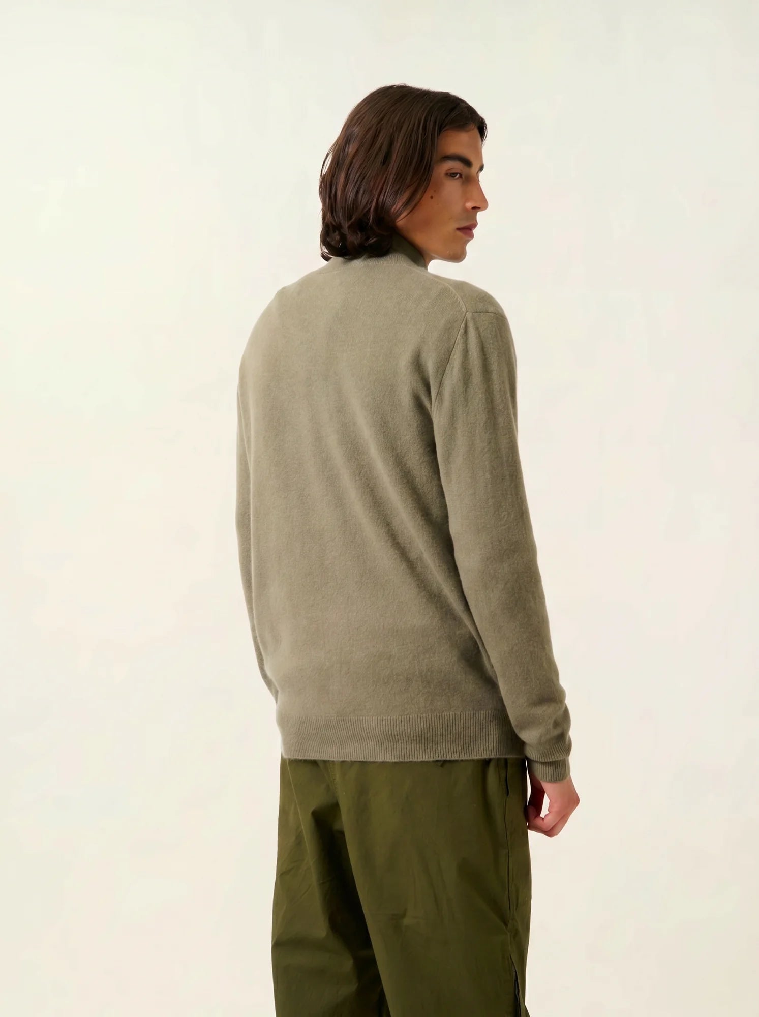 ALBARON gilet zippé col montant army