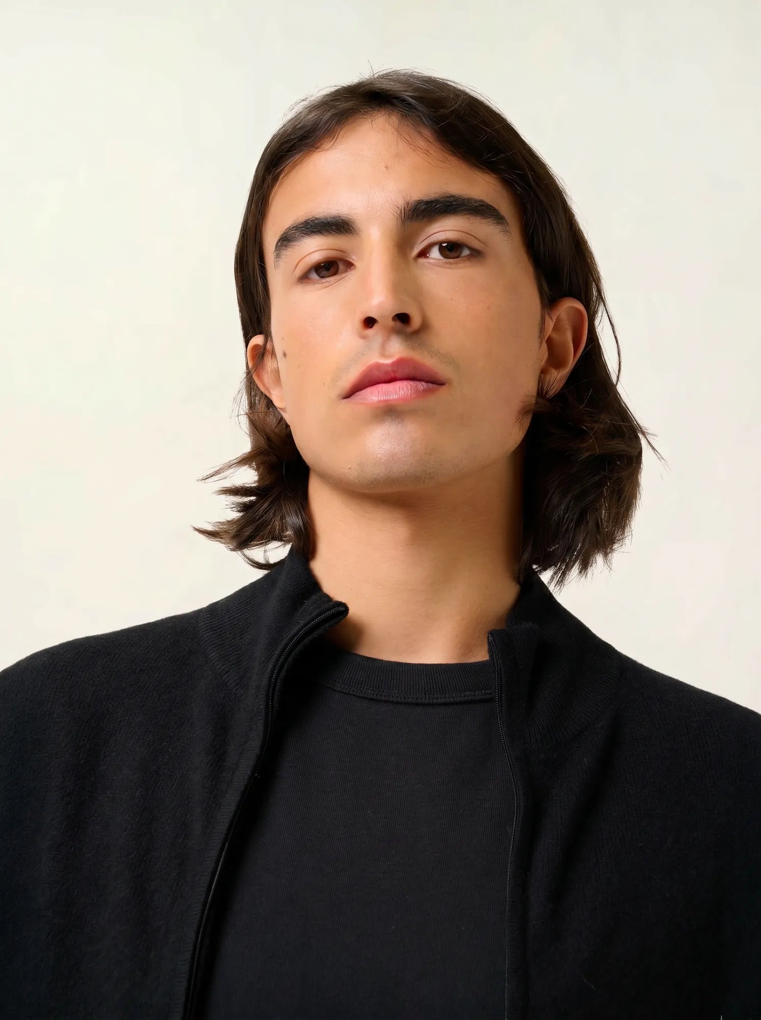 ALBARON gilet zippé col montant noir