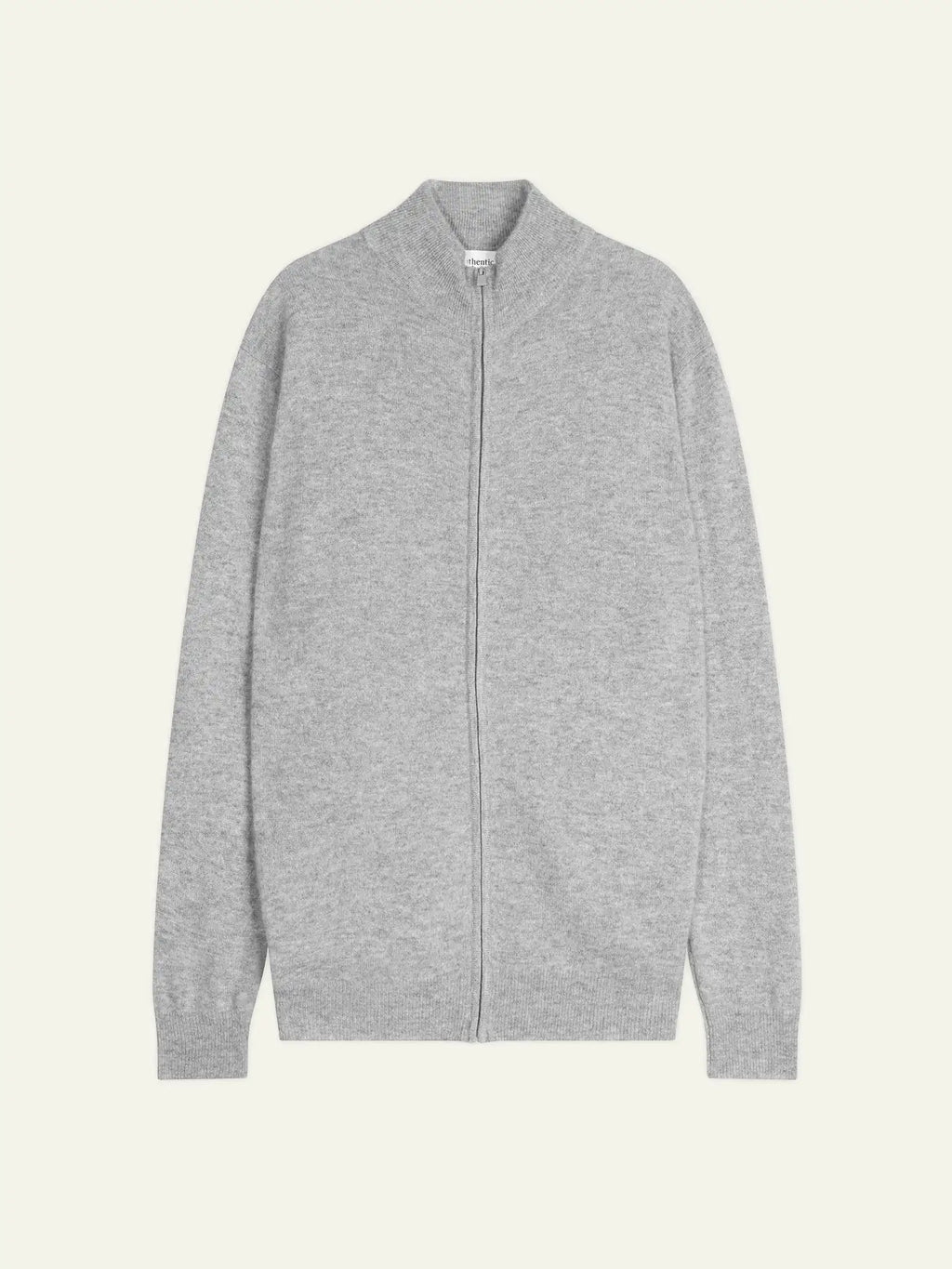 ALBARON gilet zippé col montant nuage chiné
