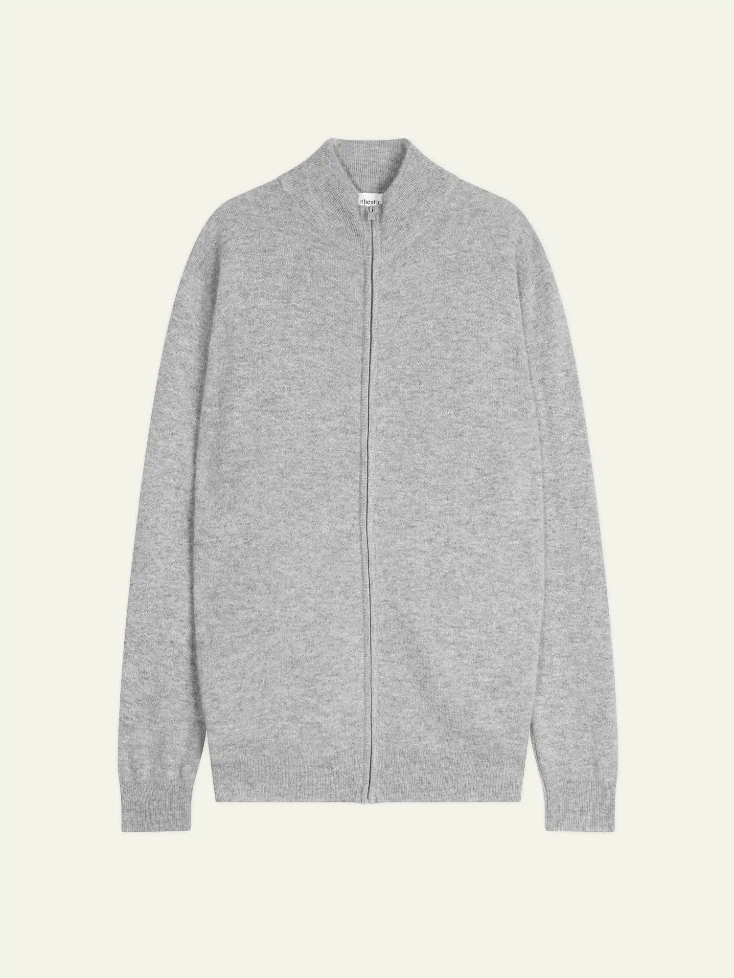 ALBARON gilet zippé col montant nuage chiné