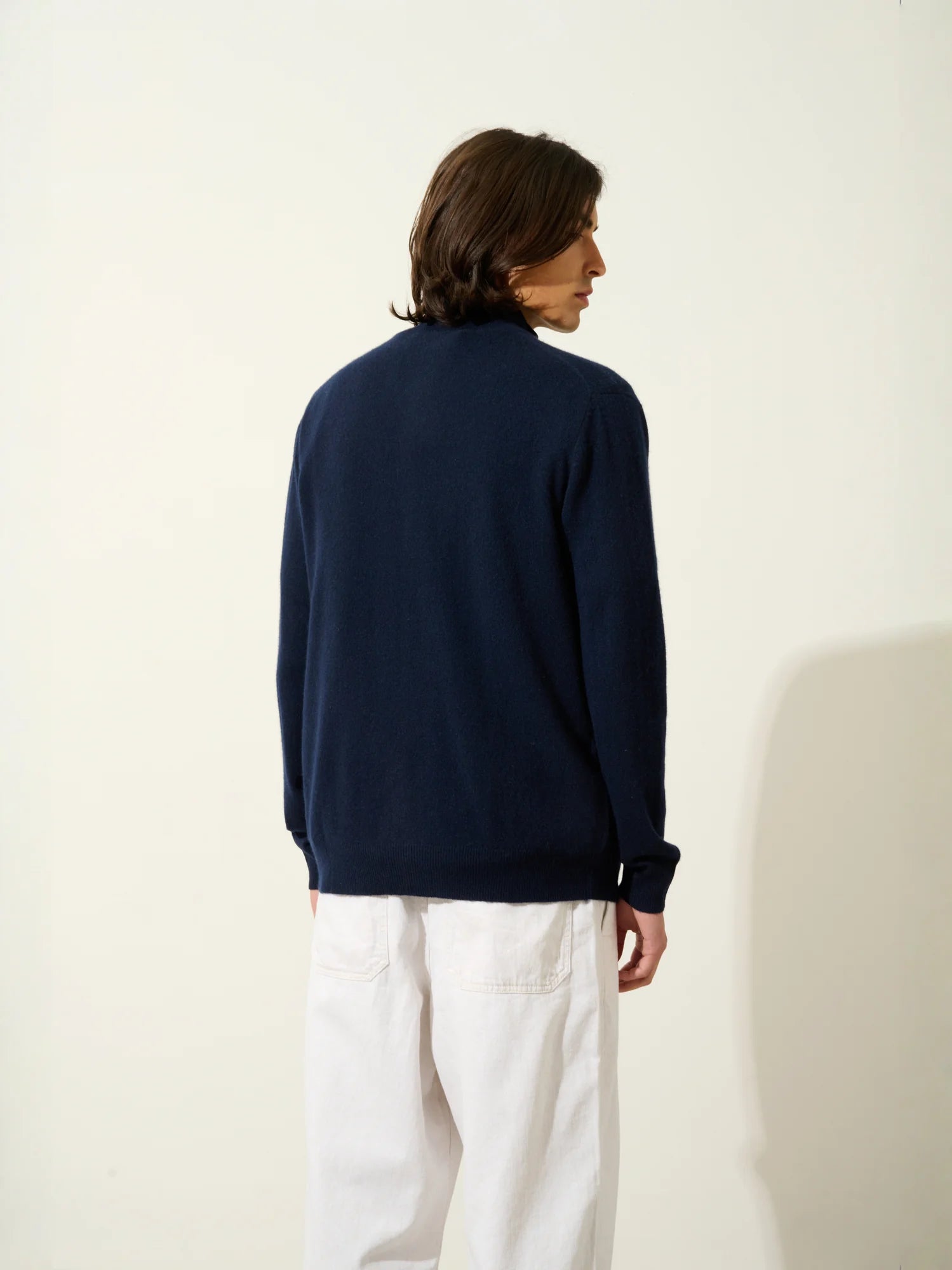 ALBARON gilet zippé col montant bleu marine