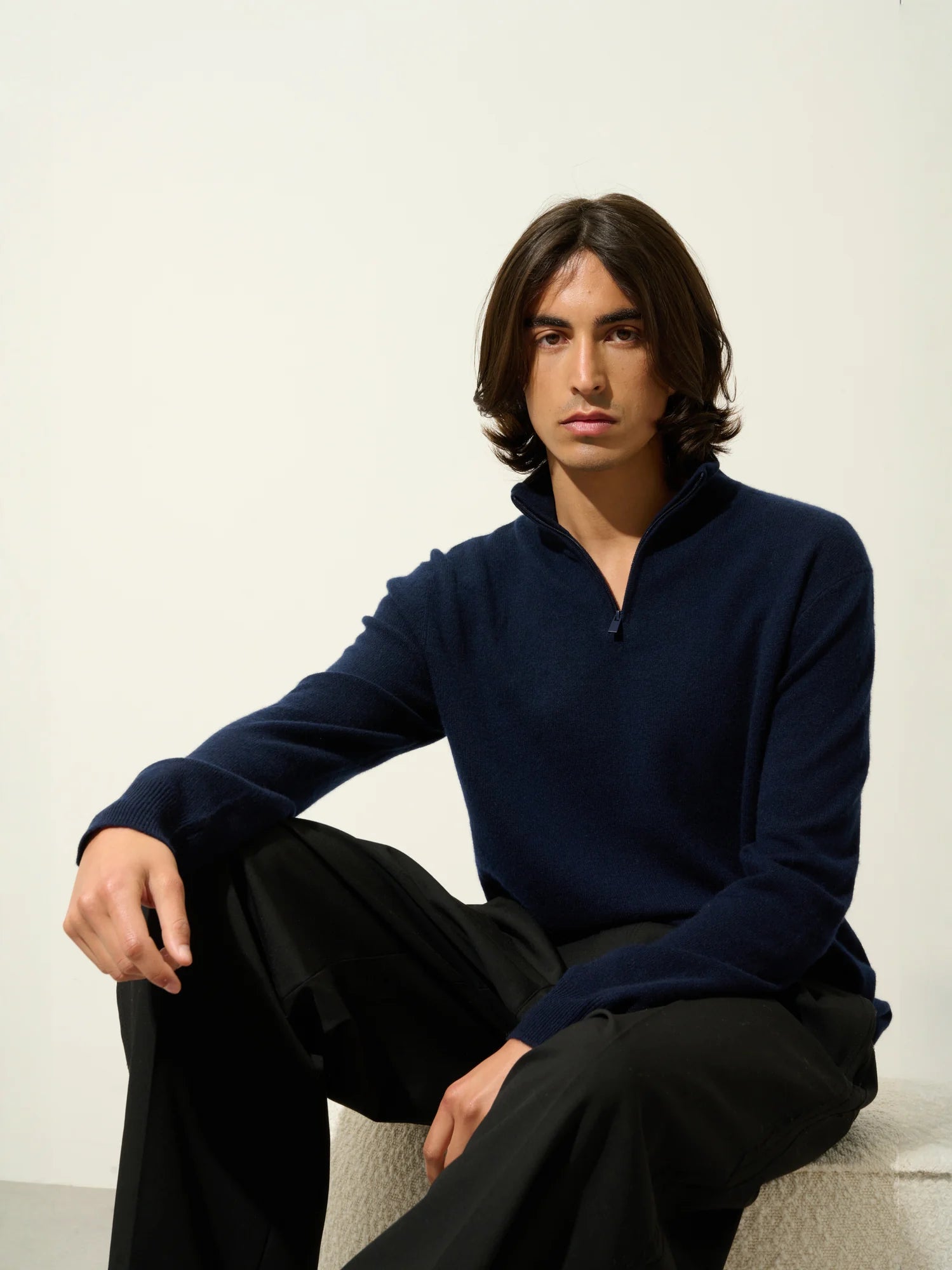 AMBIN pull camionneur bleu marine