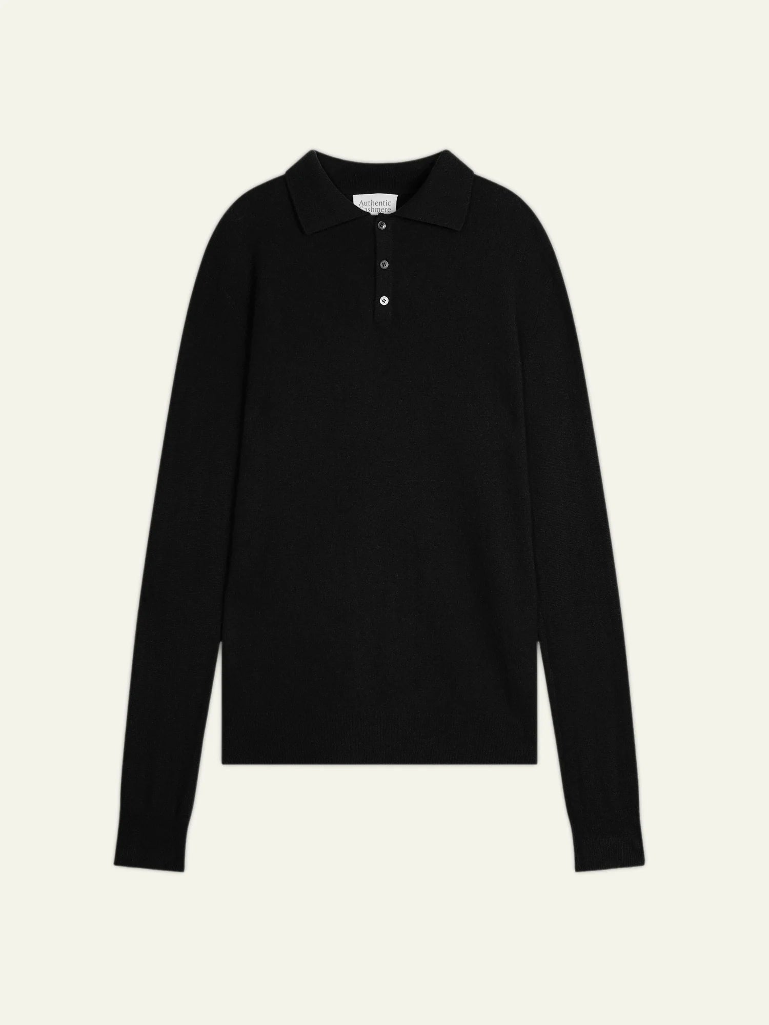 CHARVET polo manches longues noir