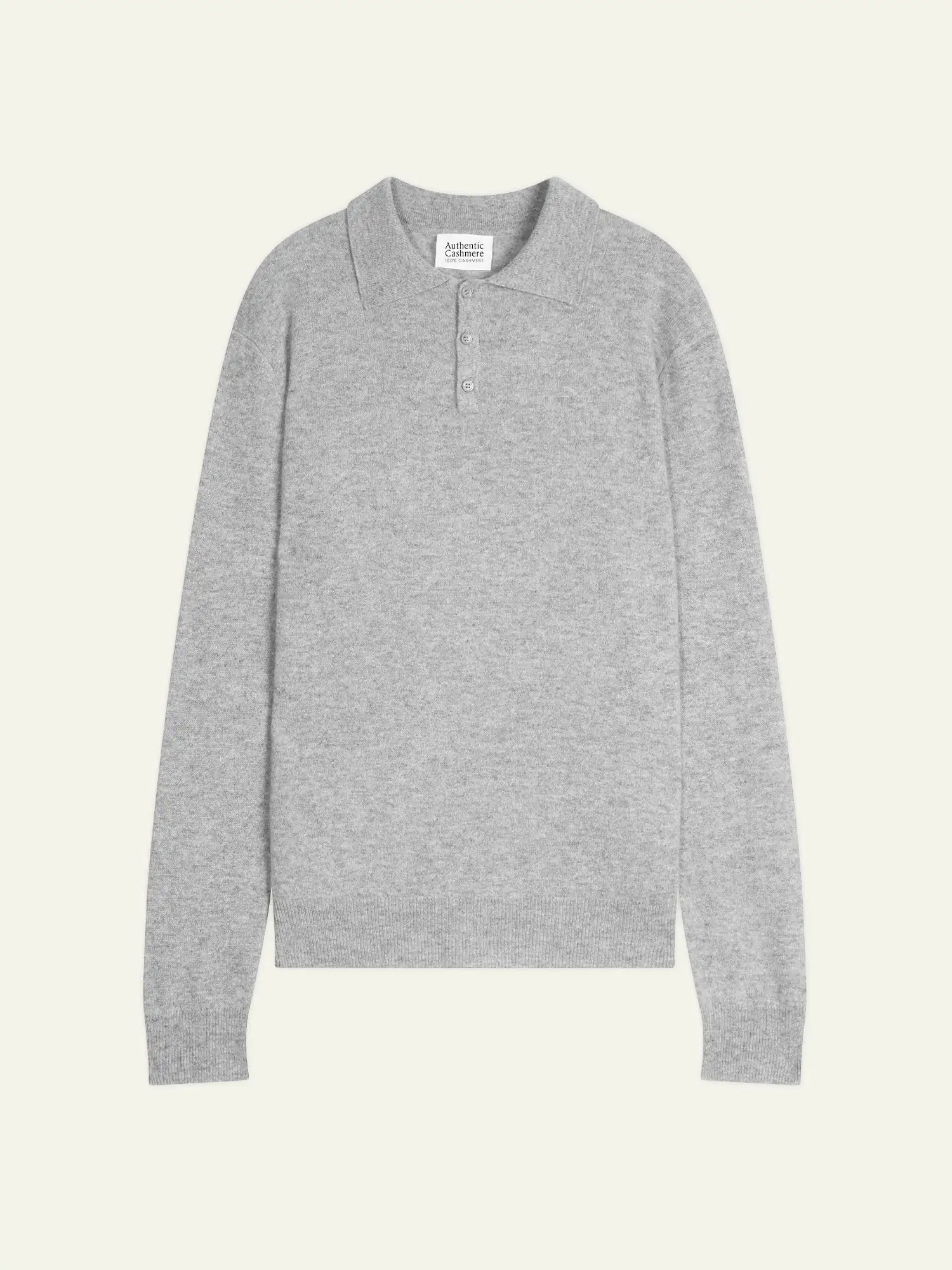 CHARVET polo manches longues nuage chiné