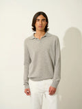 CHARVET polo manches longues nuage chiné