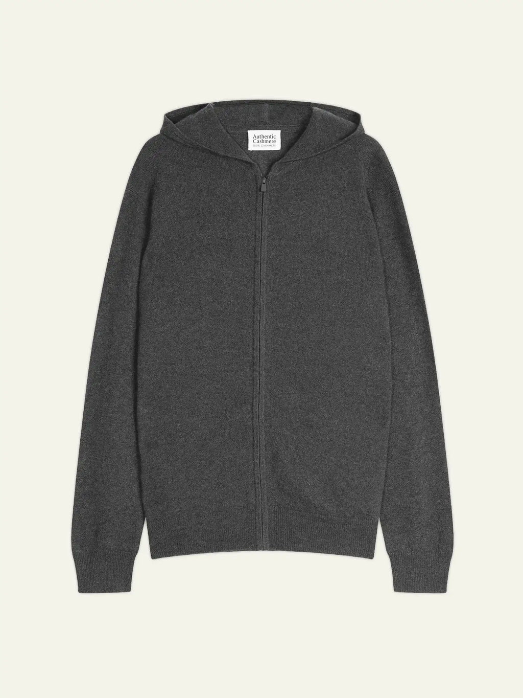 NEURRE gilet zippé capuche anthracite chiné