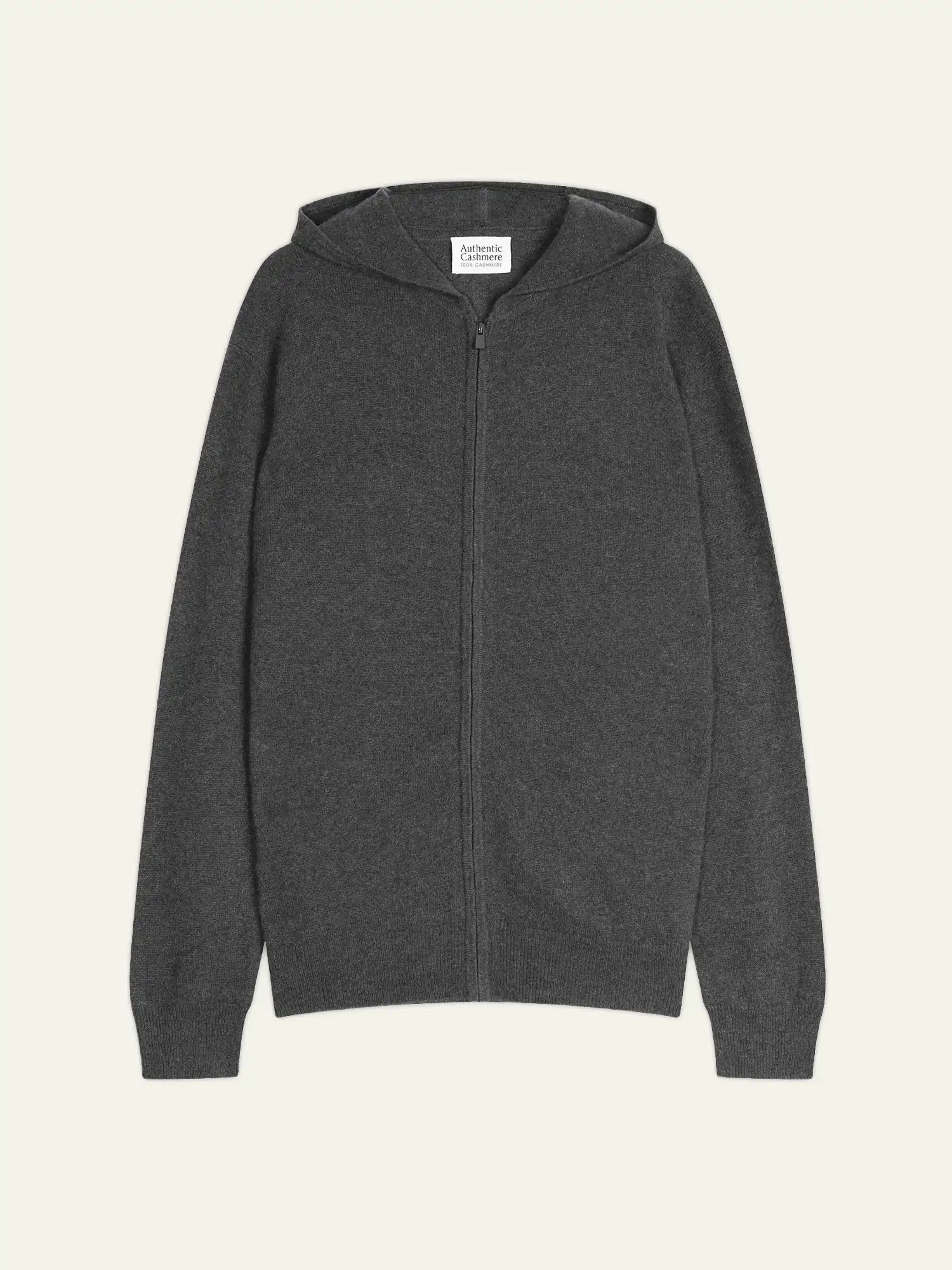 NEURRE gilet zippé capuche anthracite chiné