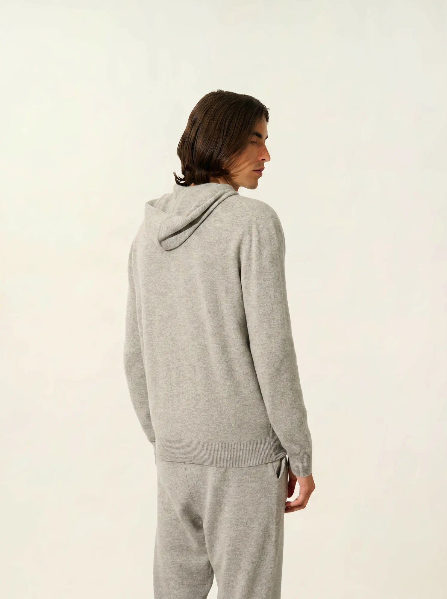 NEURRE gilet zippé capuche nuage chiné