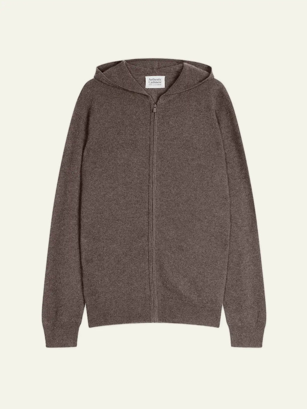 NEURRE gilet zippé capuche taupe chiné