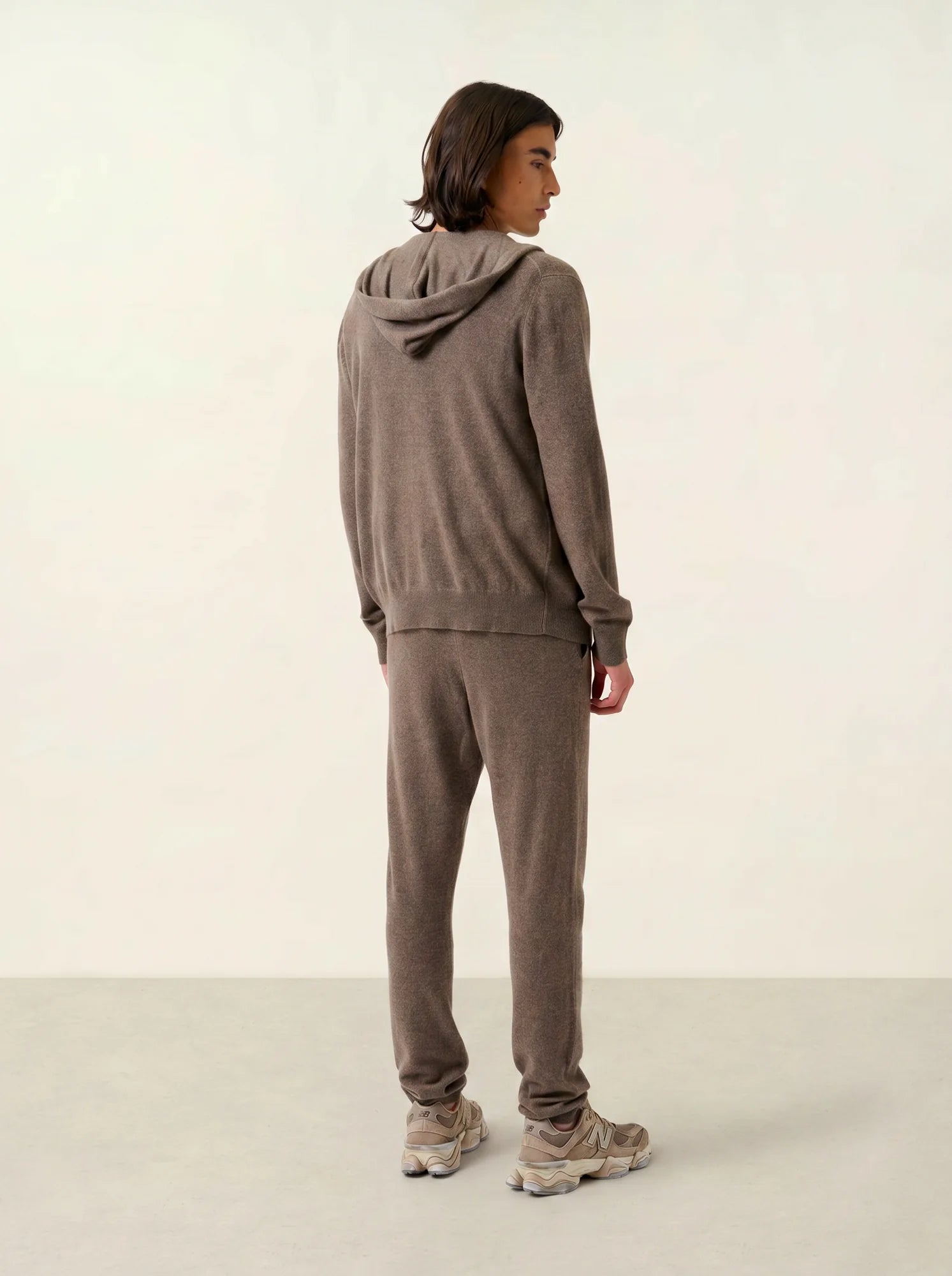 NEURRE gilet zippé capuche taupe chiné