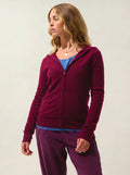 COLOMBIS gilet zippé capuche bordeaux