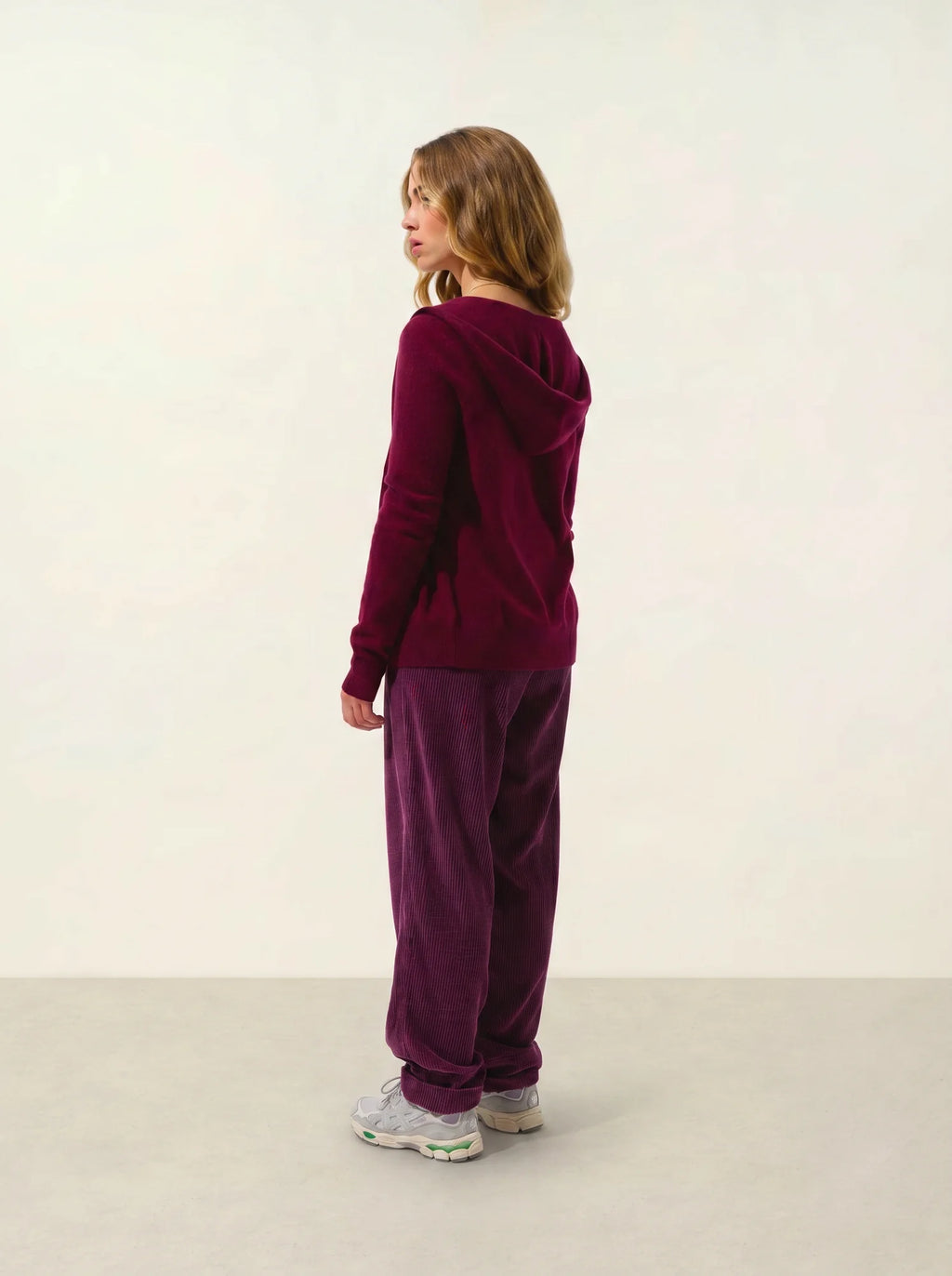 COLOMBIS gilet zippé capuche bordeaux
