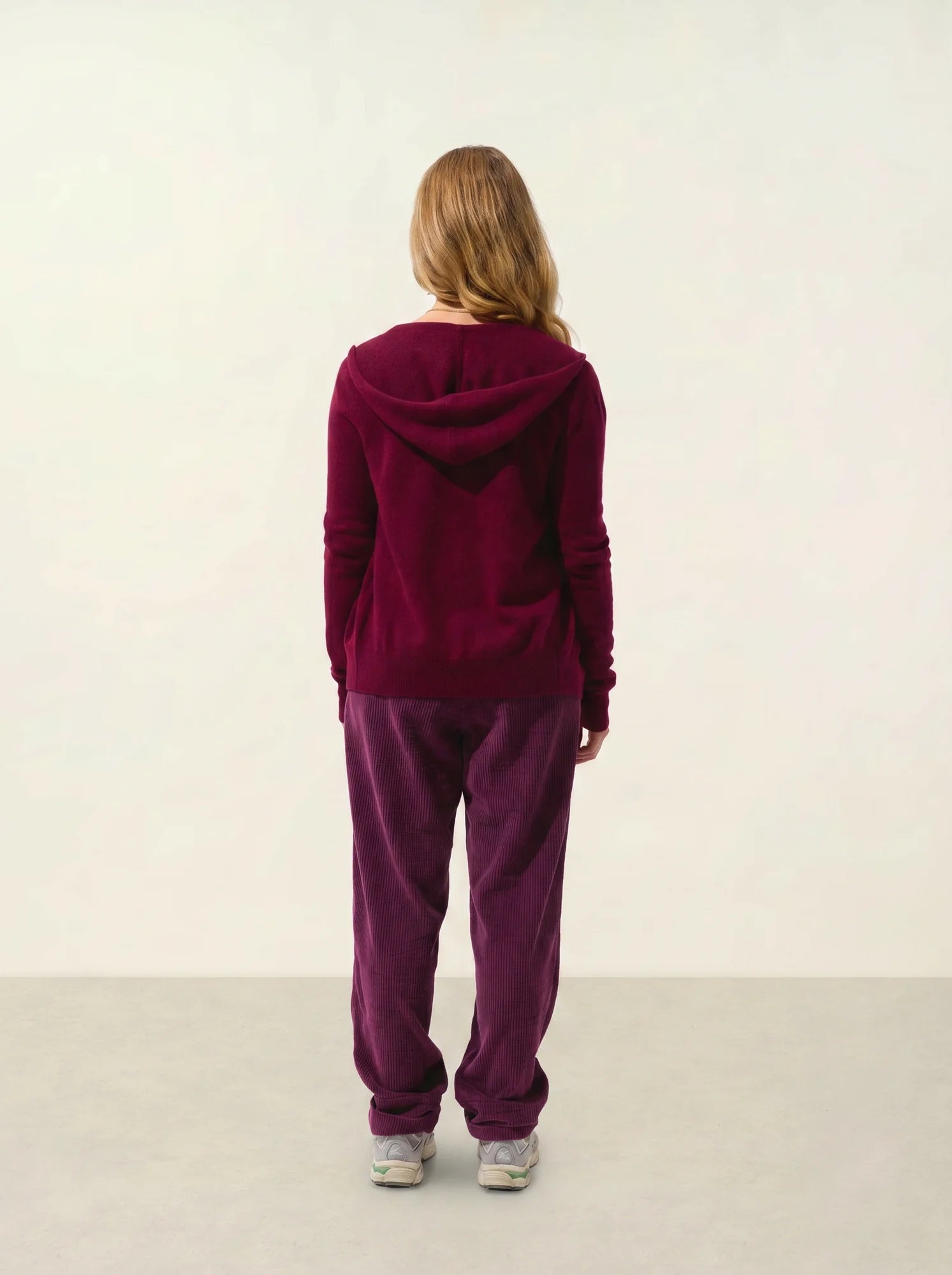 COLOMBIS gilet zippé capuche bordeaux