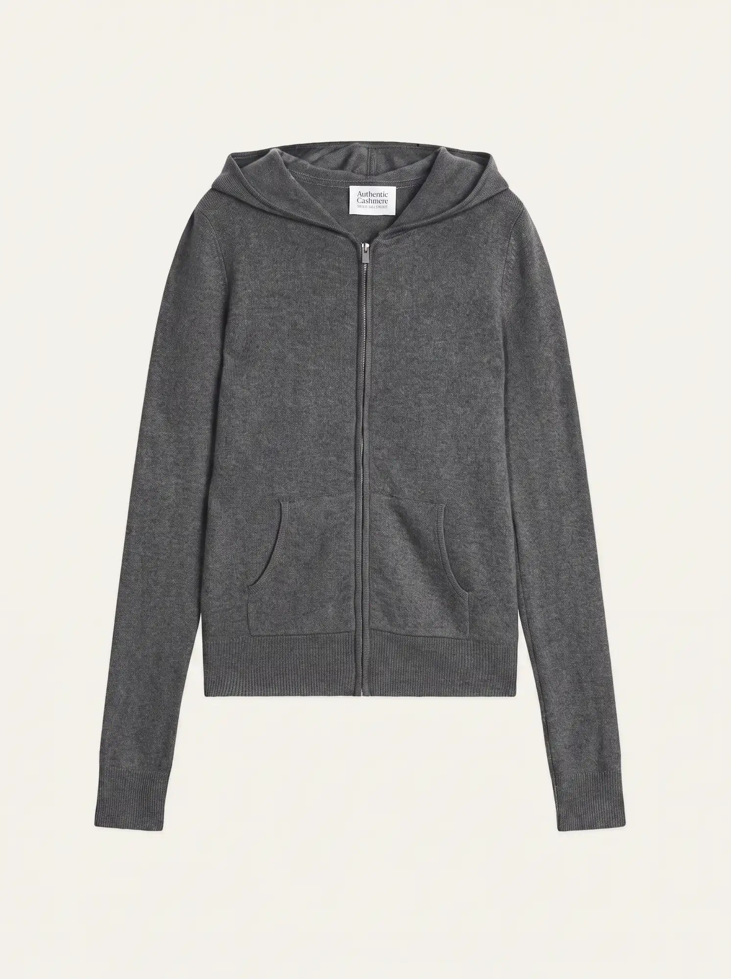 COLOMBIS gilet zippé capuche anthracite chiné
