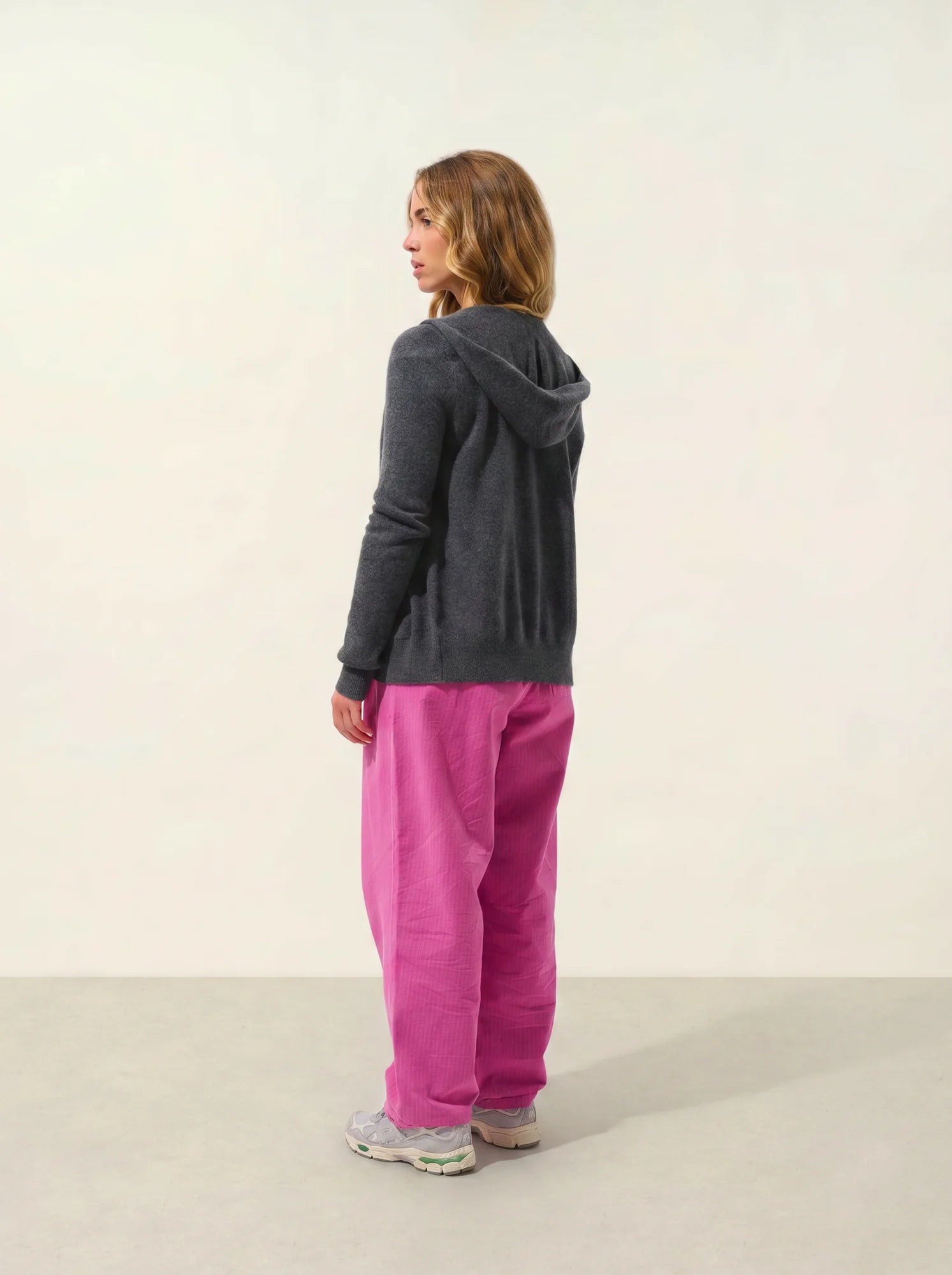 COLOMBIS gilet zippé capuche anthracite chiné