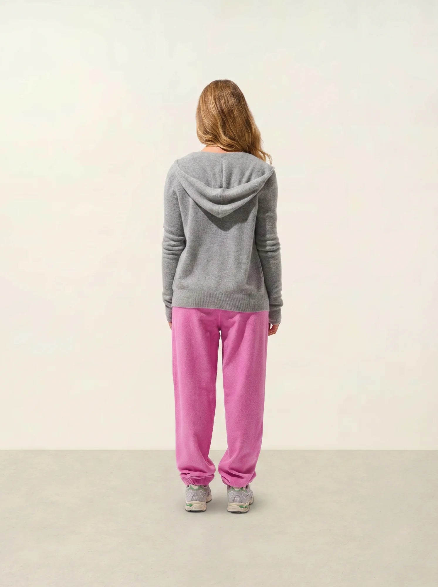 COLOMBIS gilet zippé capuche nuage chiné