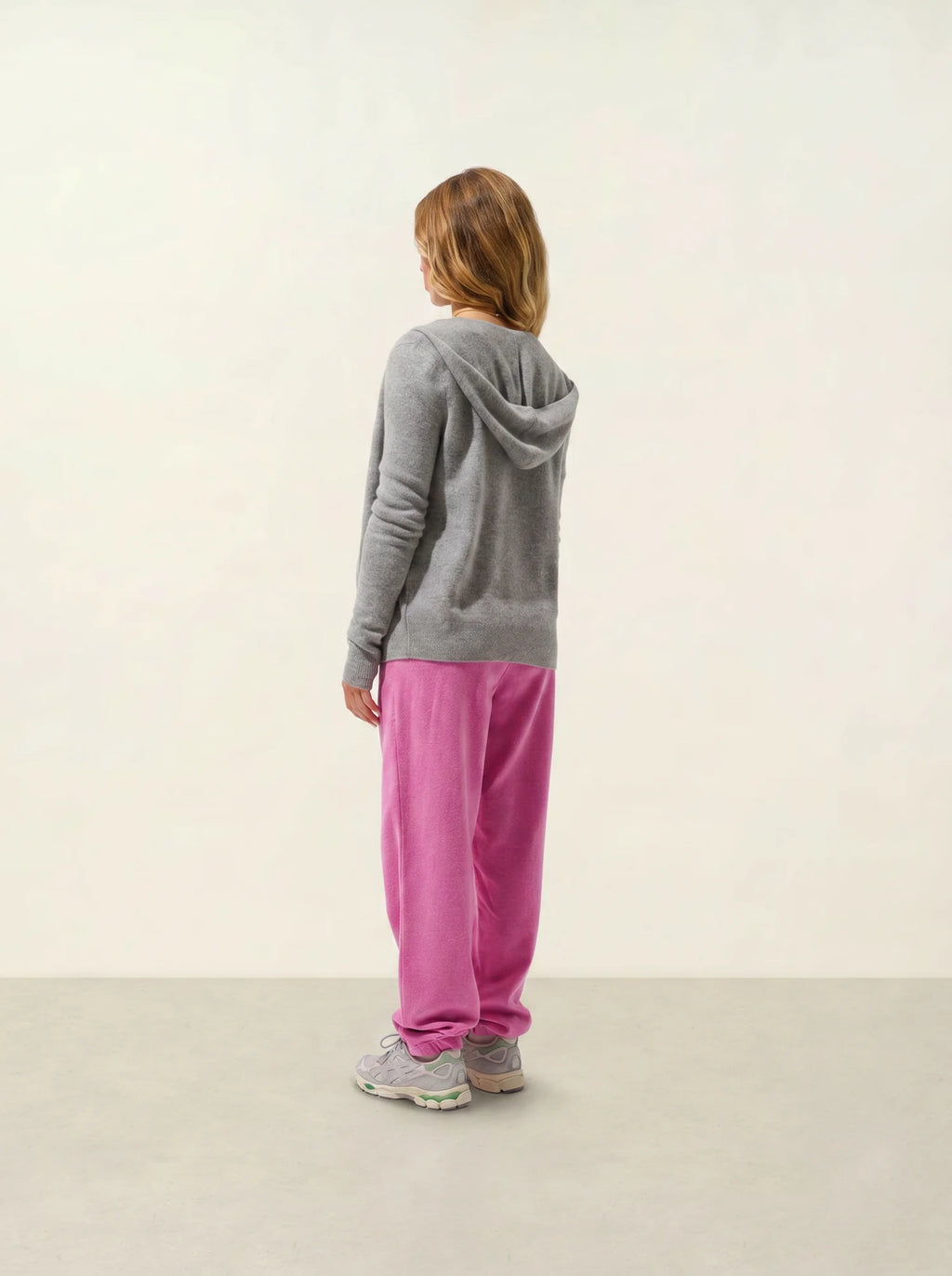 COLOMBIS gilet zippé capuche nuage chiné