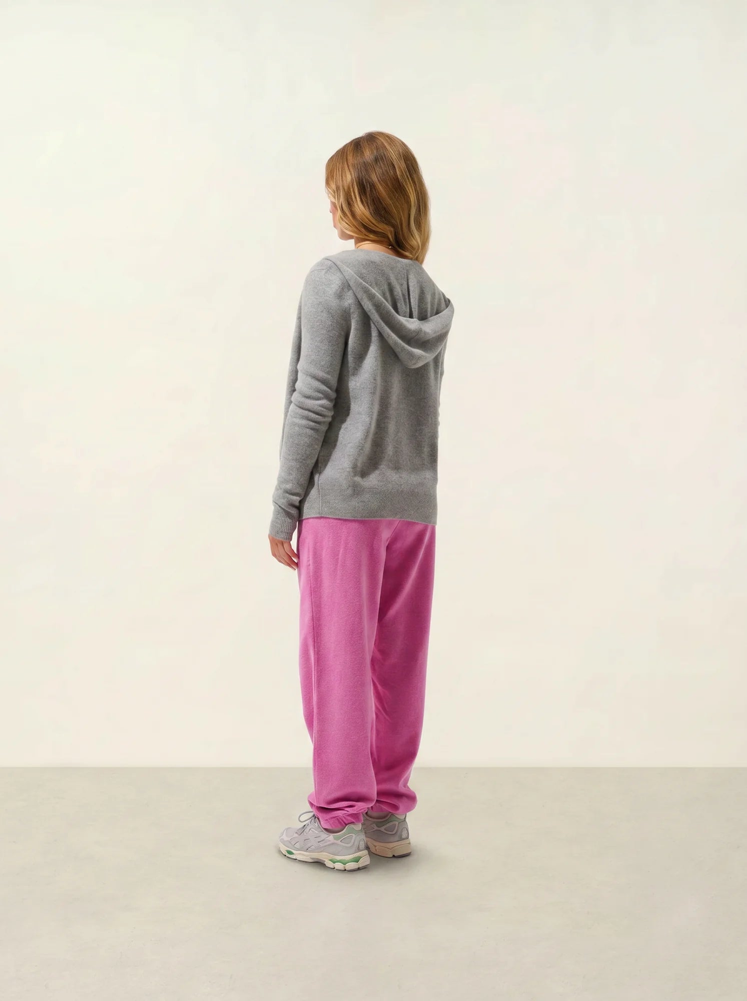 COLOMBIS gilet zippé capuche nuage chiné