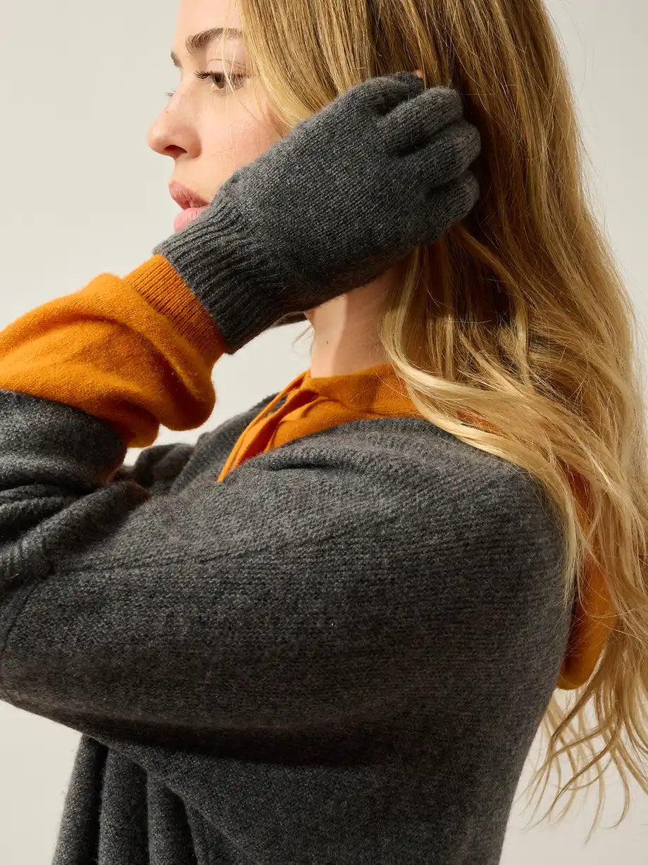 ROC Gloves 4 Ply Heather Charcoal