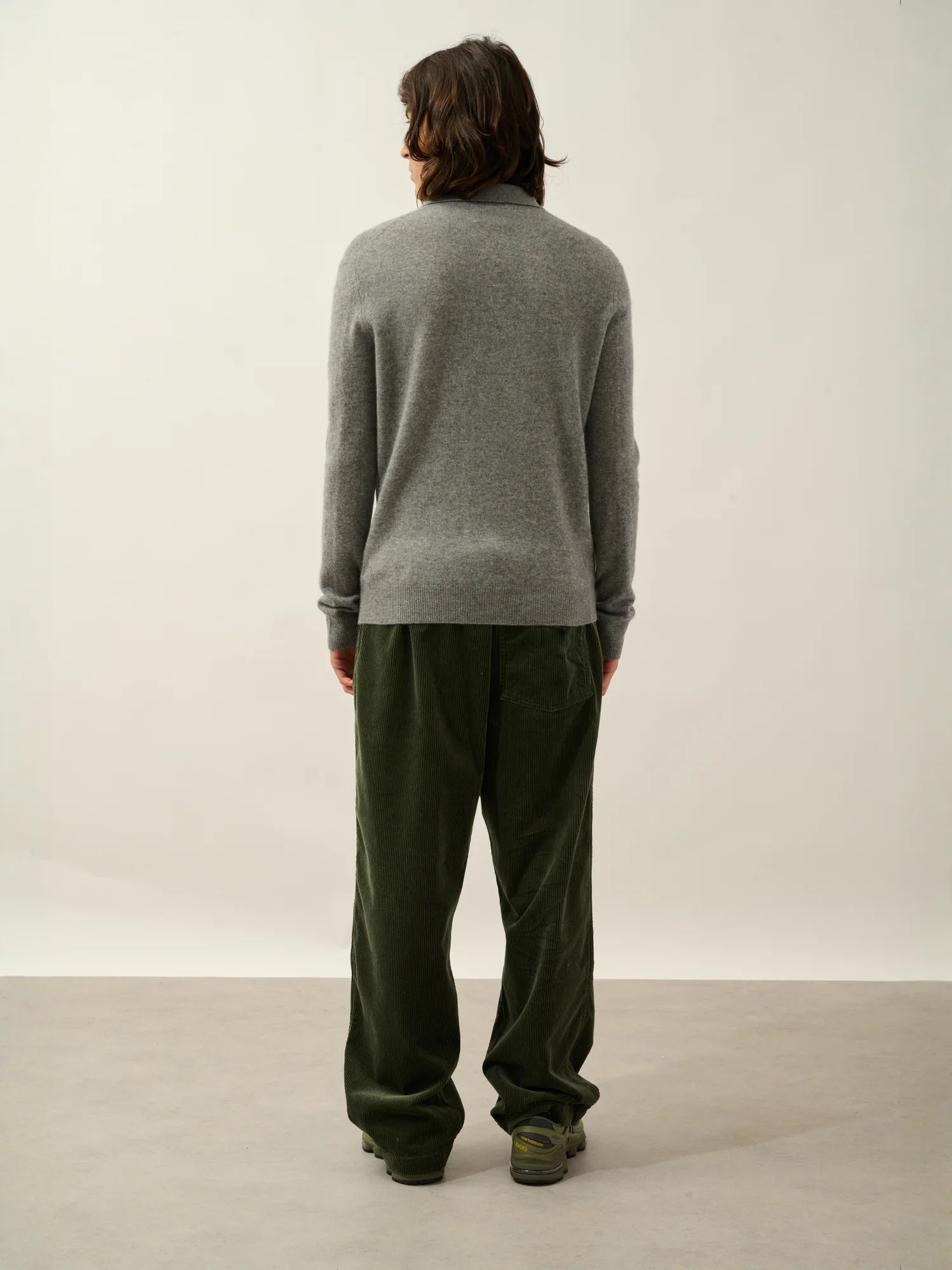 CHARVET polo manches longues flanelle chiné