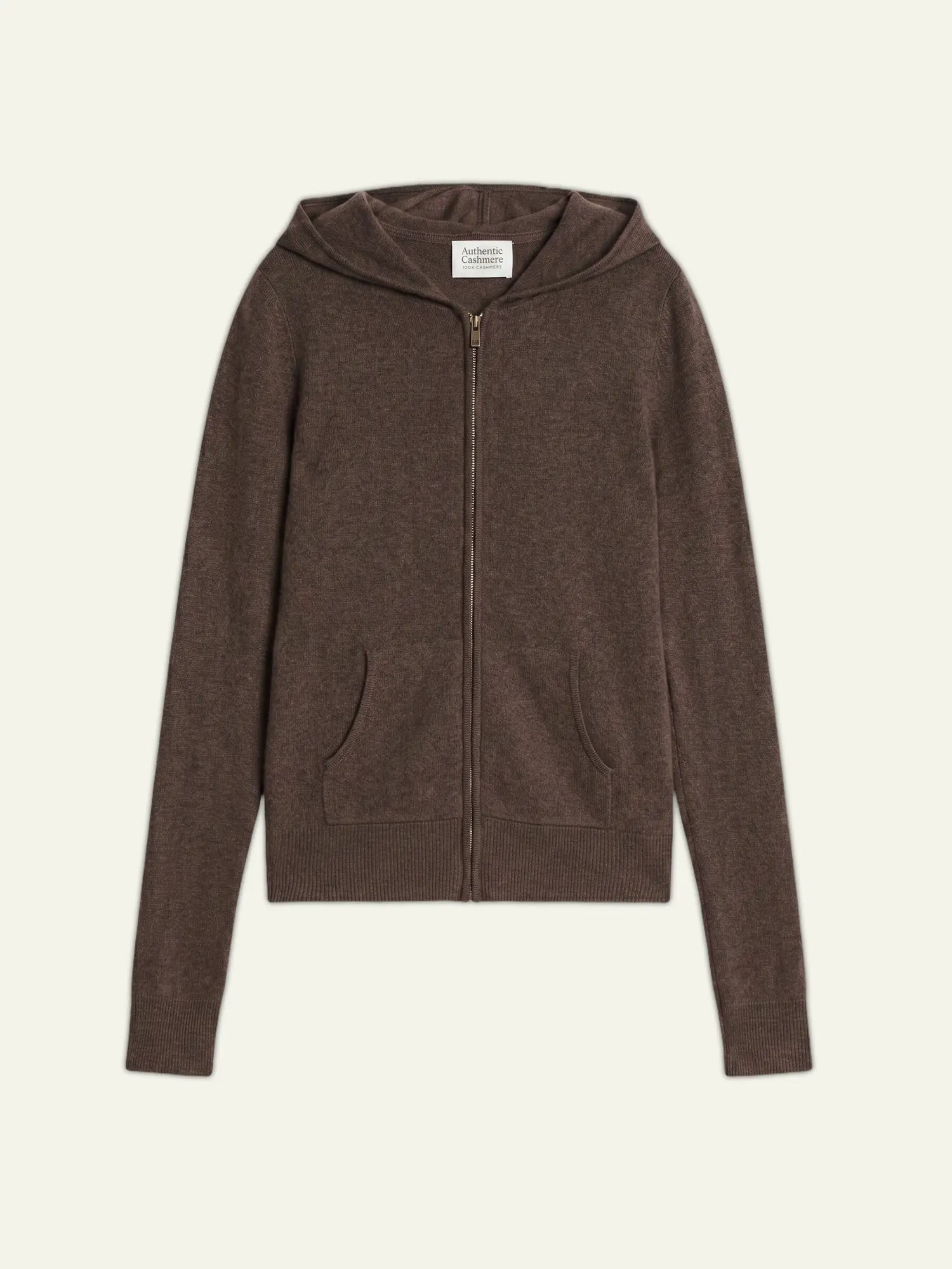 COLOMBIS gilet zippé capuche taupe chiné