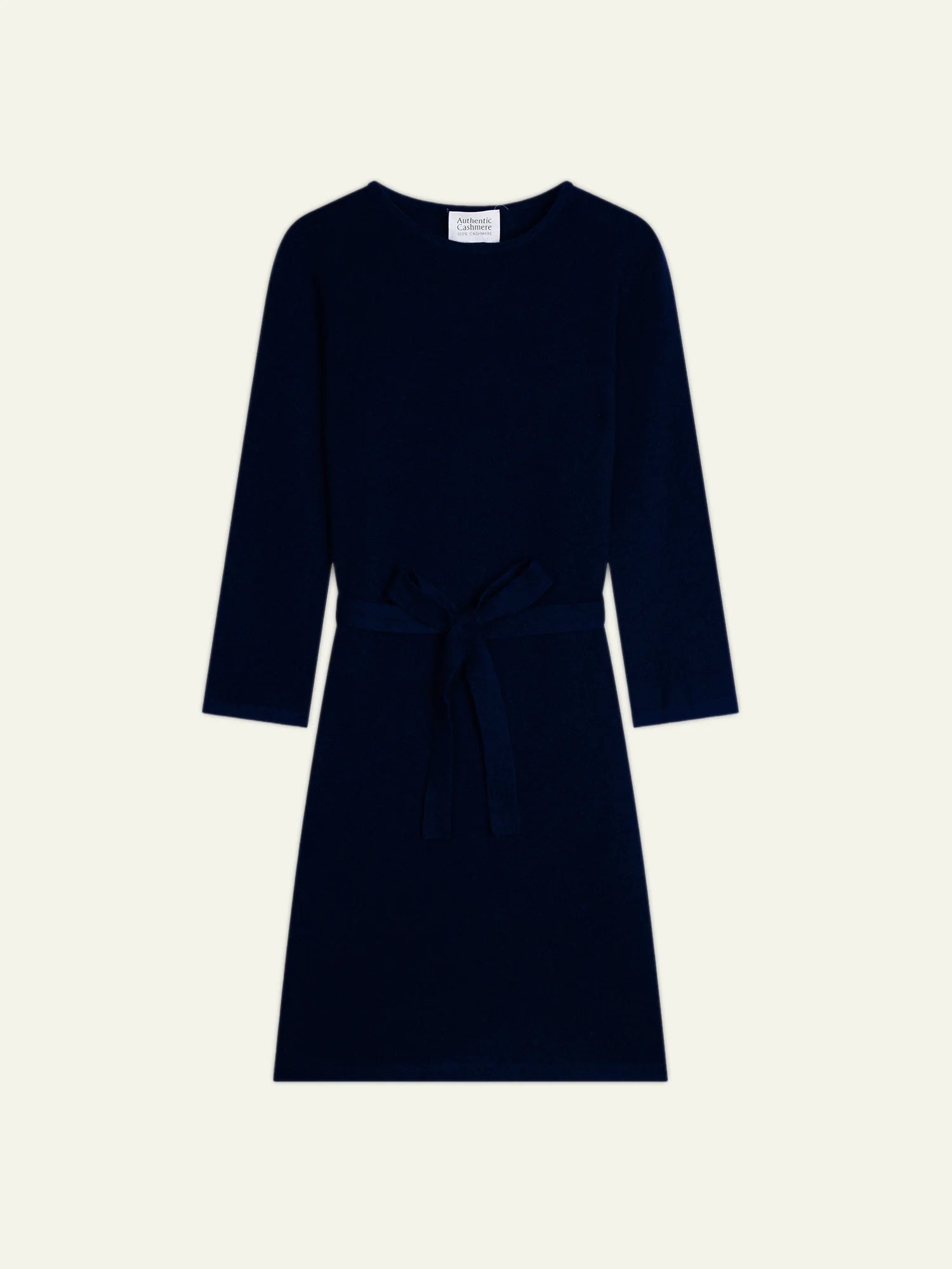 CONISTON kleid rundhalsausschnitt mit gürtel marineblau