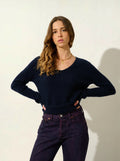 GRASMOOR pull col V bleu marine