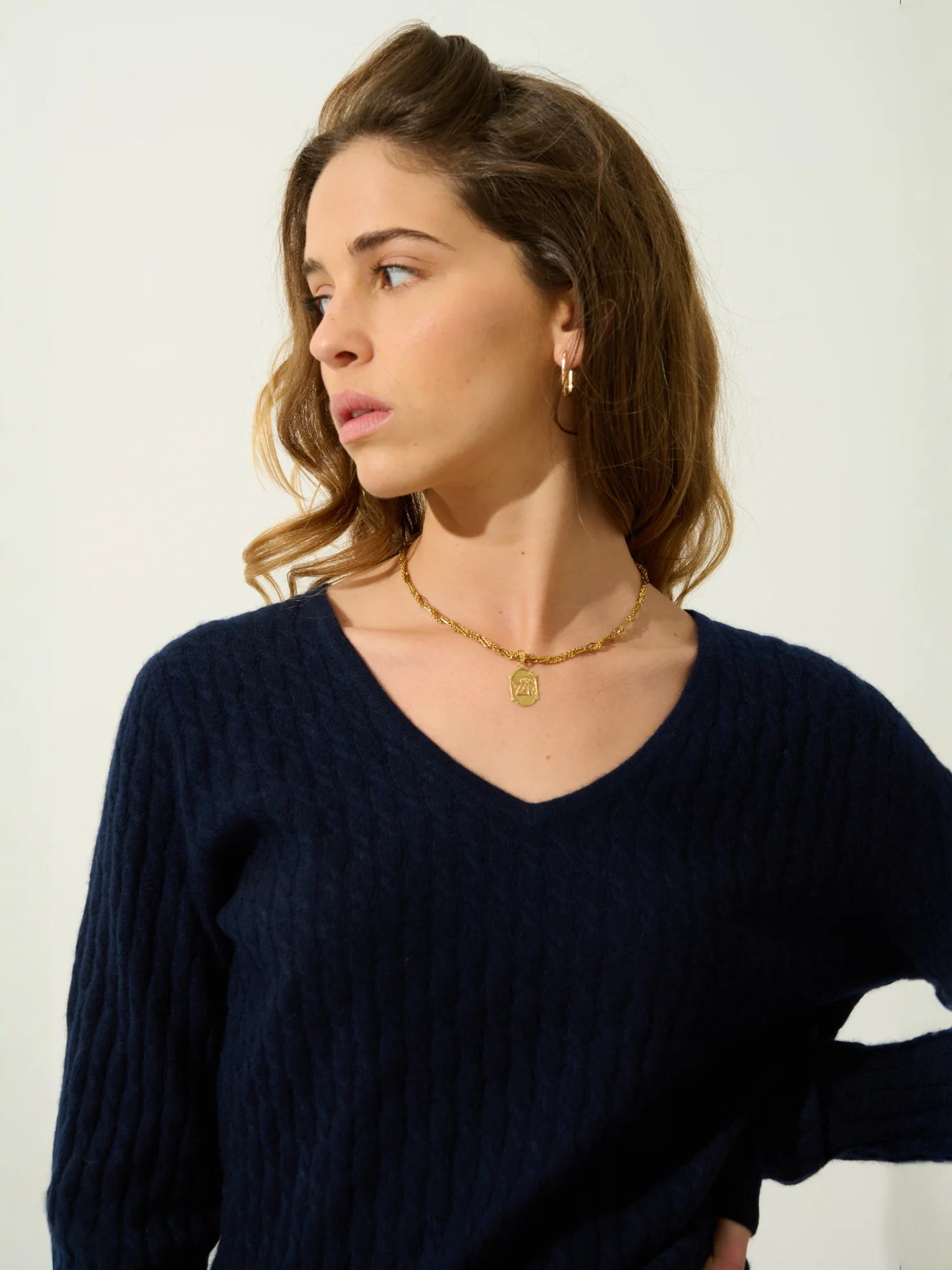 GRASMOOR pull col V bleu marine