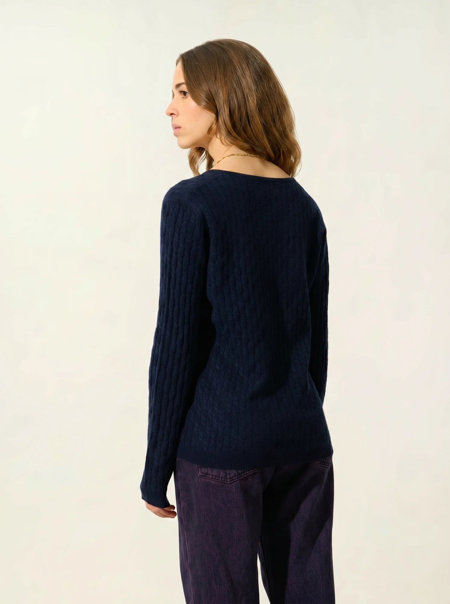 GRASMOOR pull col V bleu marine