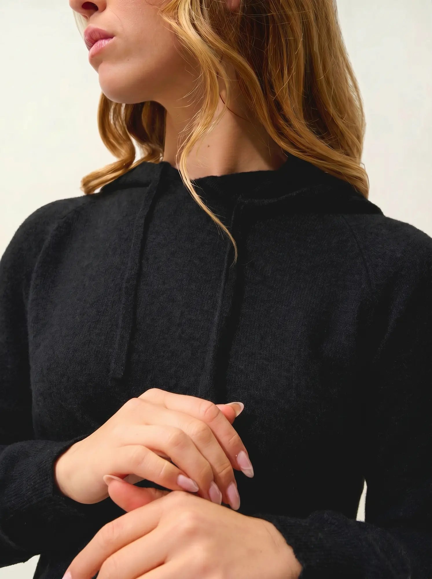 YARLSIDE pullover mit kapuze schwarz