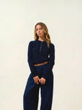 SLIEVE polo manches longues bleu marine