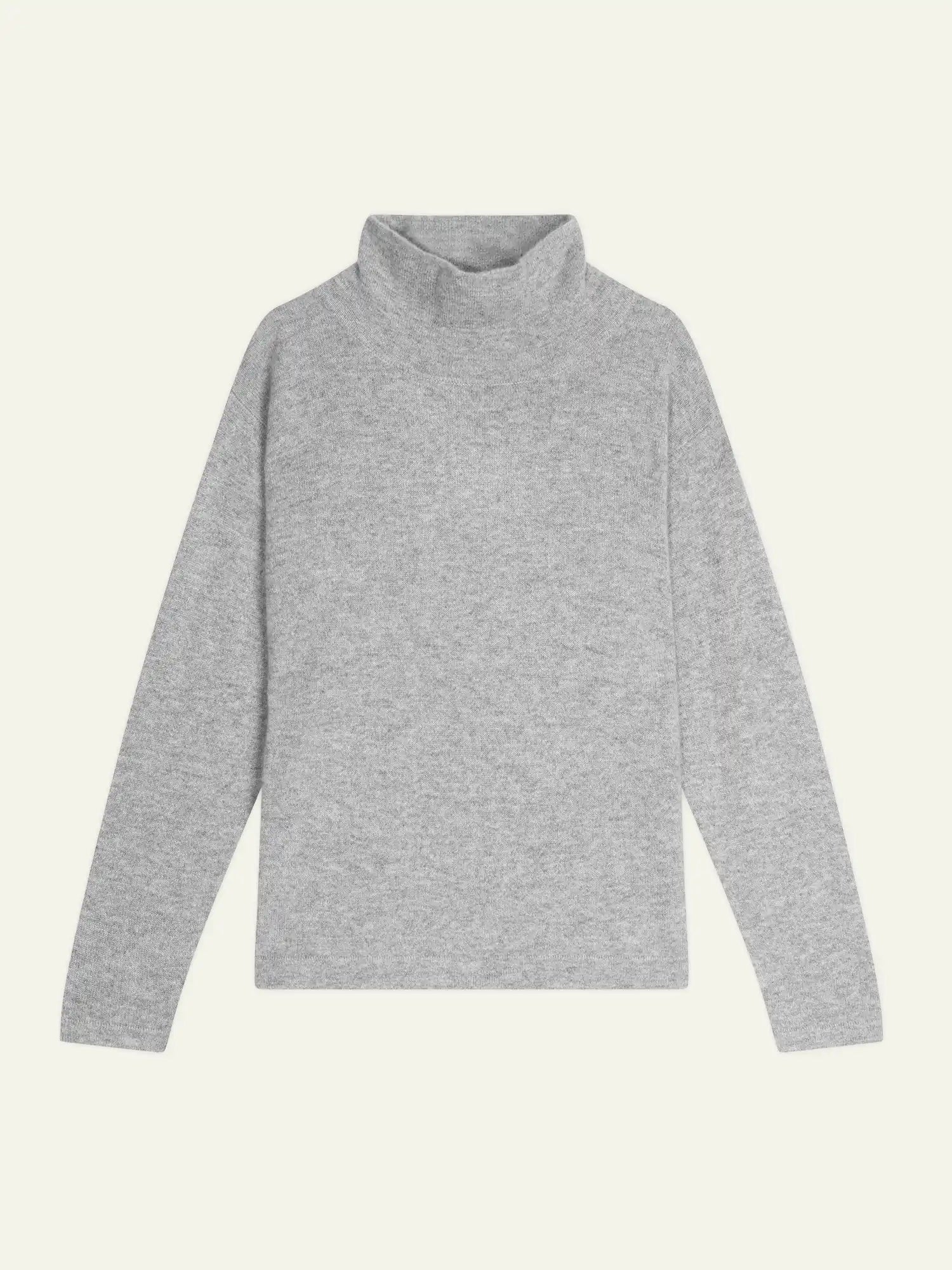 CHEVIOT pull col montant bénitier nuage chiné