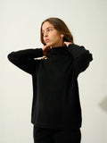 CHEVIOT pull col montant bénitier noir