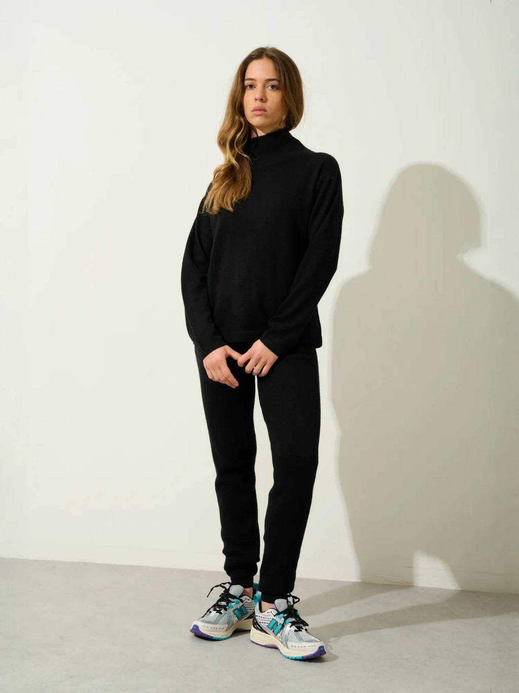 CHEVIOT pull col montant bénitier noir