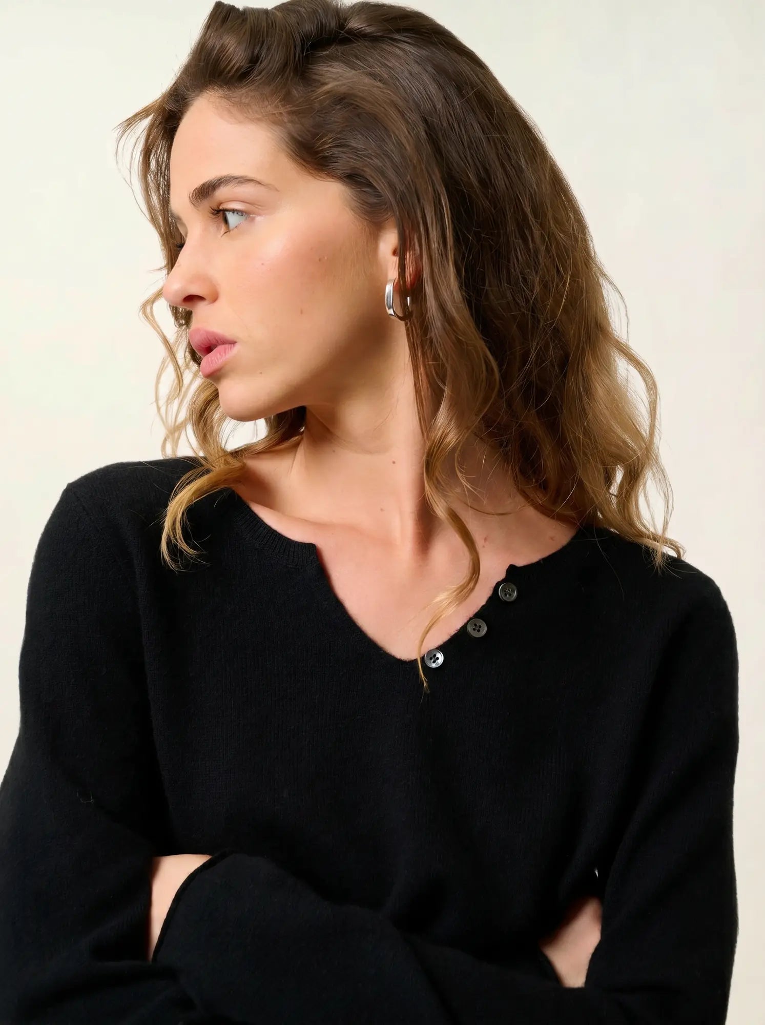 BODMIN pull col tunisien noir