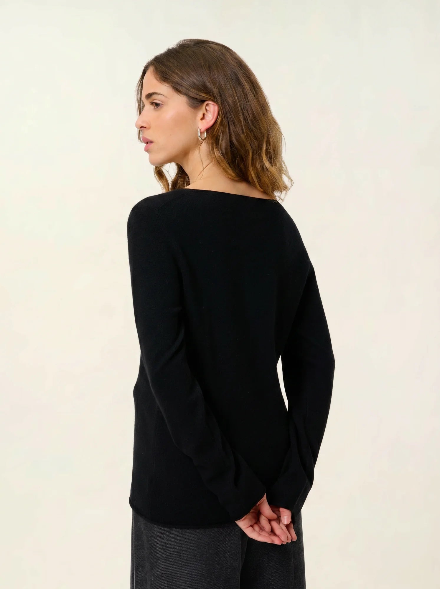 BODMIN pull col tunisien noir